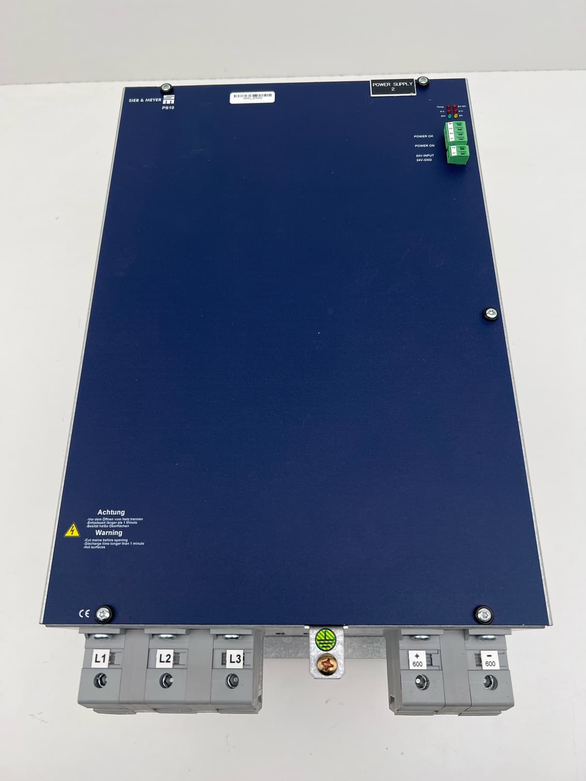 Sieb & Meyer PS10/150 0217351 Power Supply Unit, Input-3x460VAC, Output-150kVA