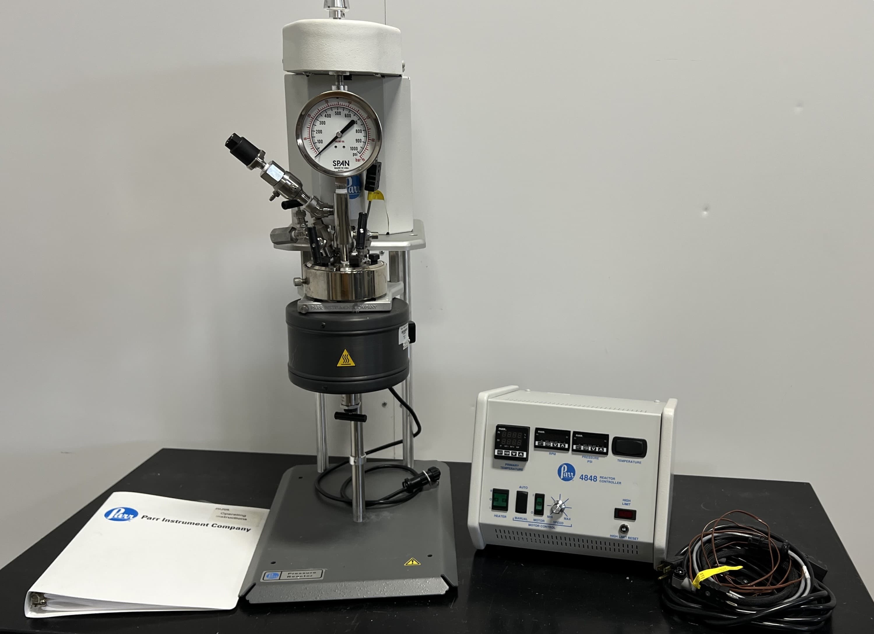 Parr 4561 Mini Bench Top Reactor System 3000 psi at 350 °C, 316SS