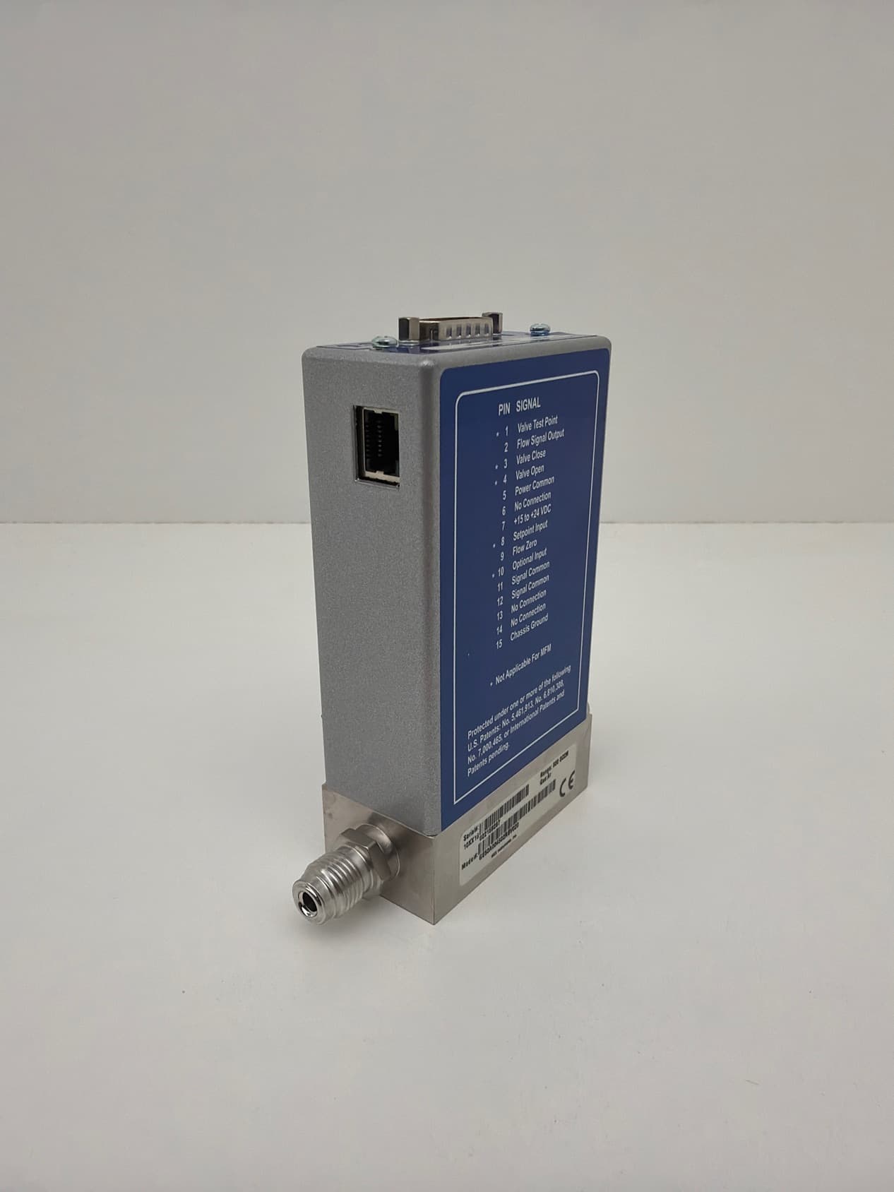 MKS GE50A004502RBV020 Mass Flow Controller, 500 SCCM, Argon, 1/4" VCR