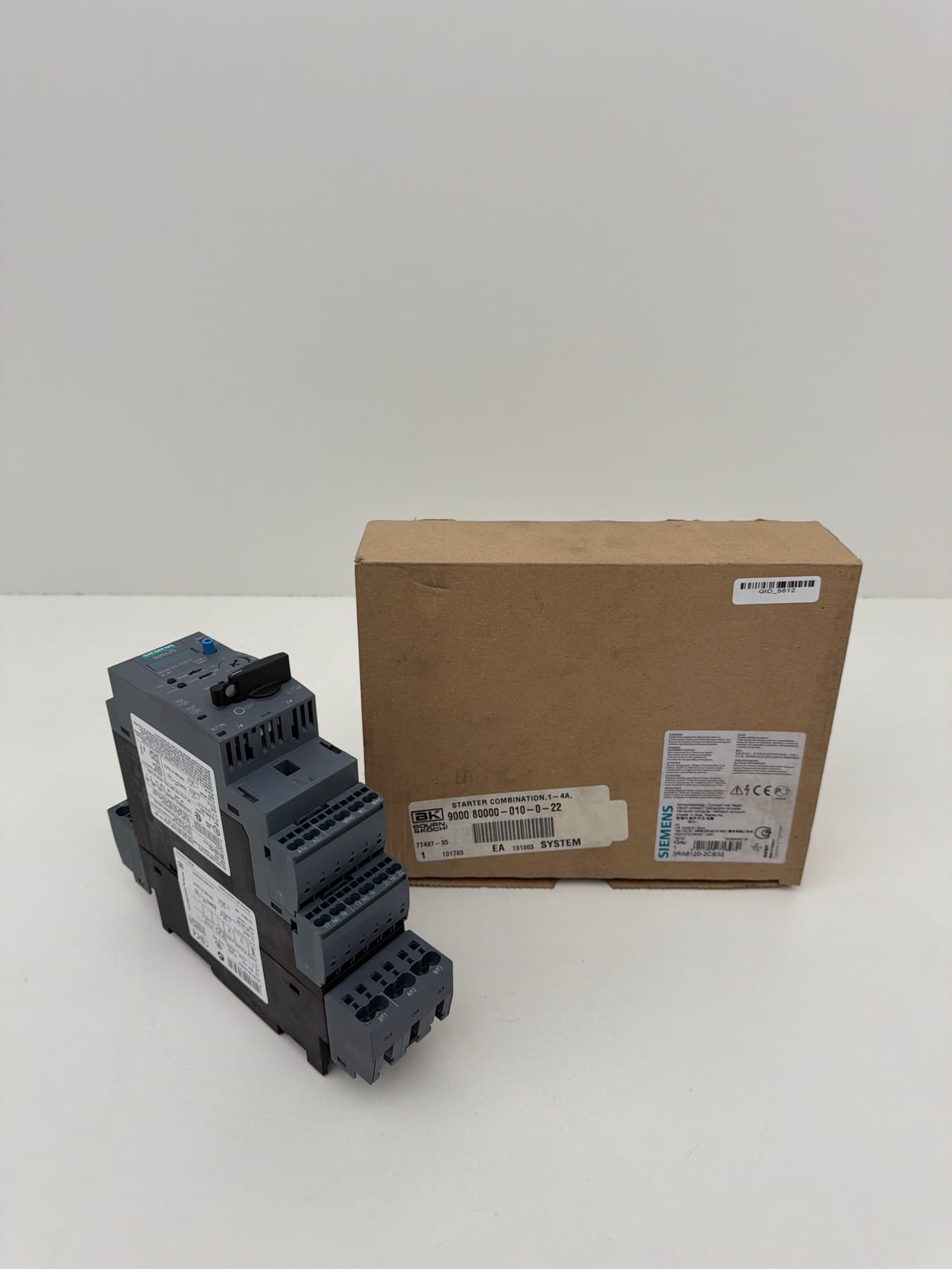 Siemens 3RA6120-2CB32 SIRIUS Direct On-Line Motor Starter, 24 VAC/DC, 1–4A