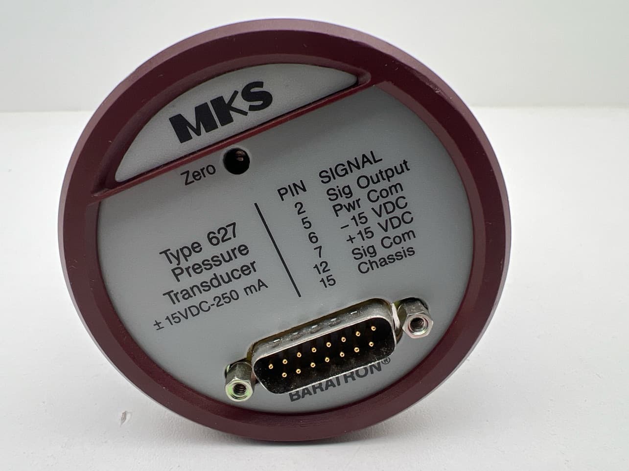 MKS 627A-11985 1 Torr Baratron Transducer, VCR