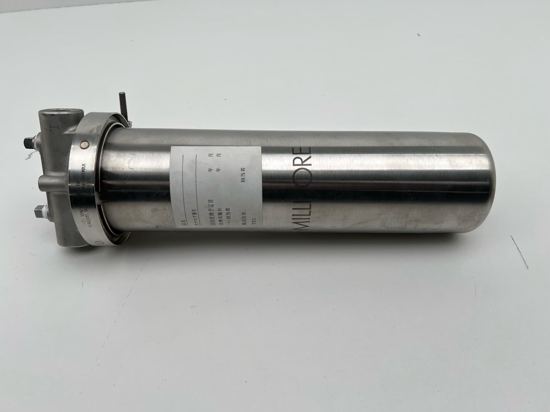 MILLIPORE YMV15133K-110 Stainless Steel Filter Housing, 12"x 3"