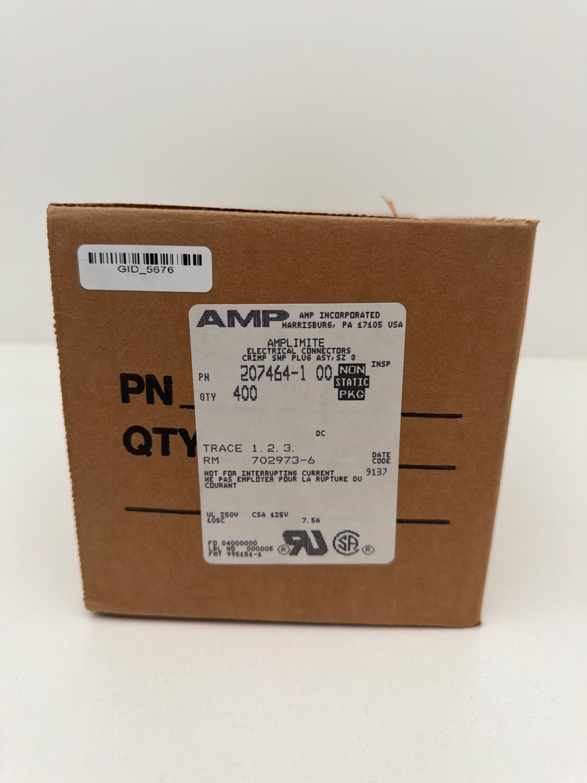 TE Connectivity AMP 207464-1 Connector Plug Male Housing, 25-Pin, D-Sub