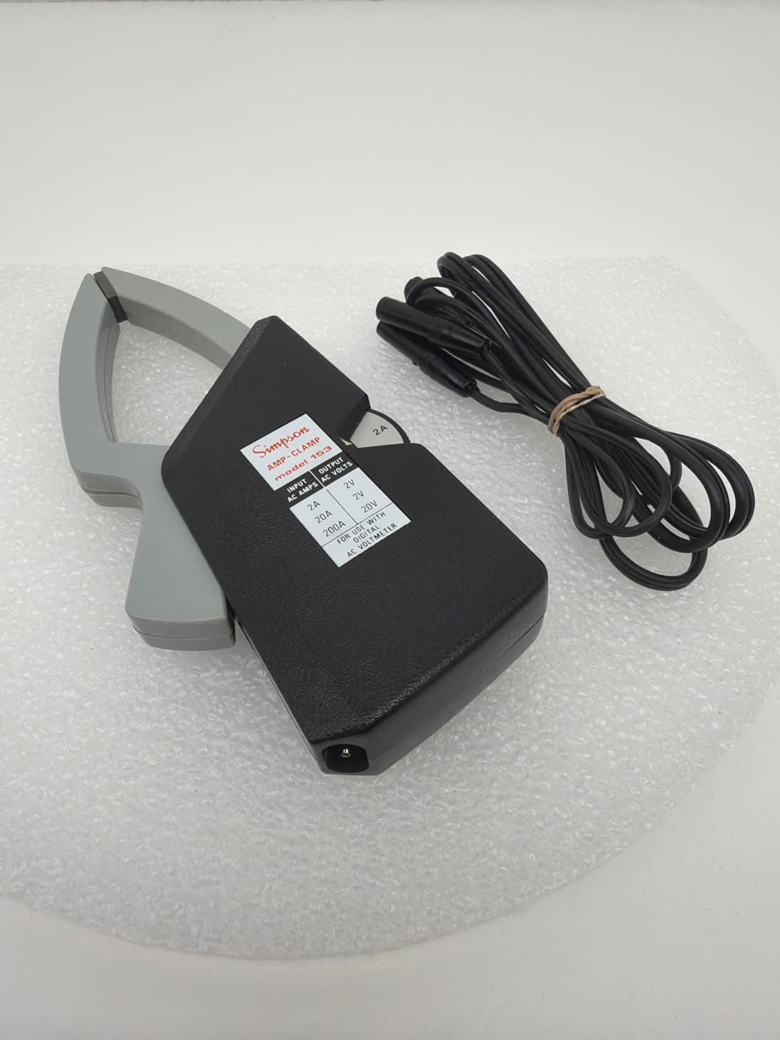 Simpson 153 AMP Clamp AC Ammeter Adapter, 2-200A, Cat# 12138