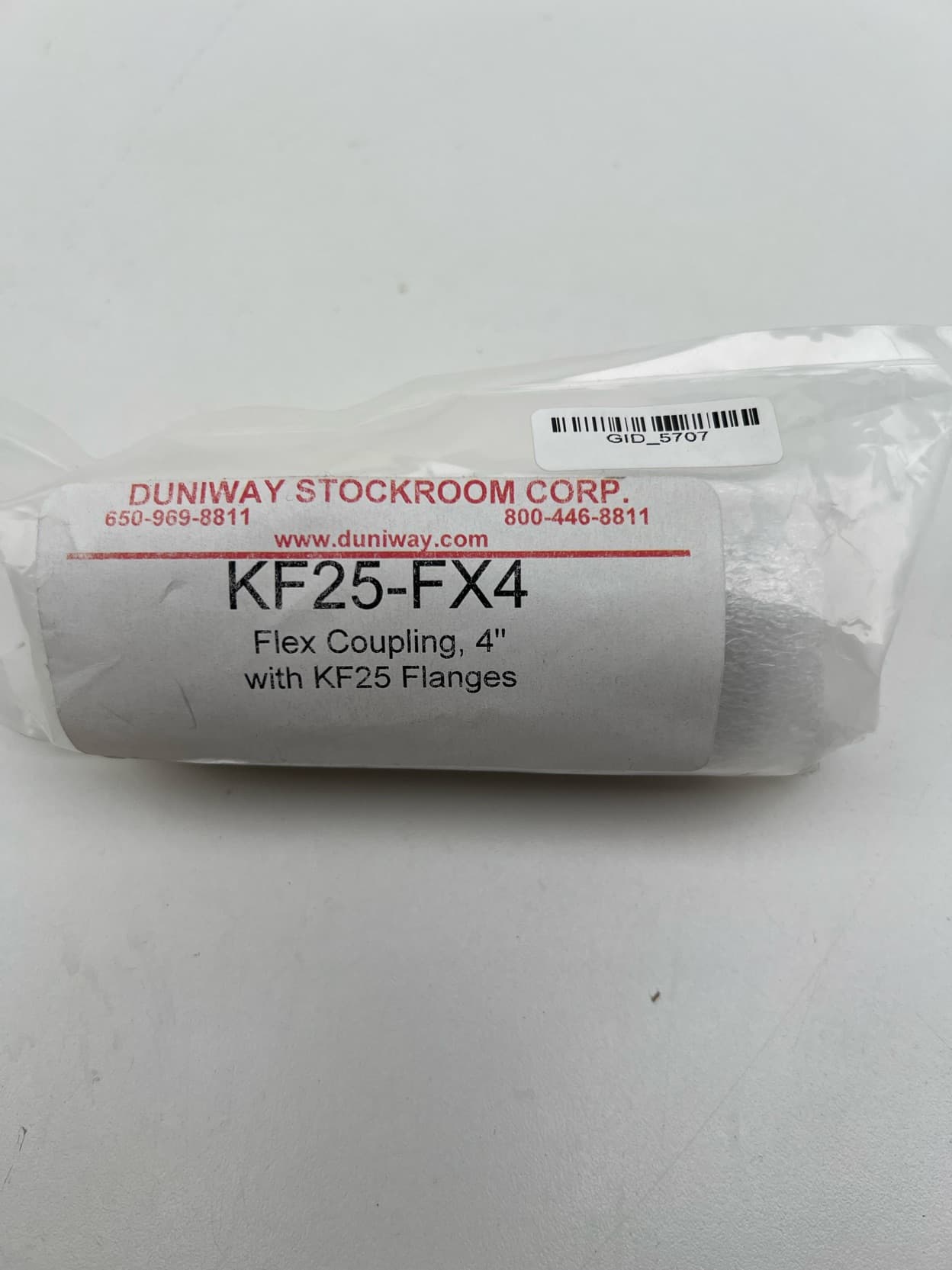 Duniway Stockroom Corp KF25-FX4 Flex Coupling, 4", KF25 Flange