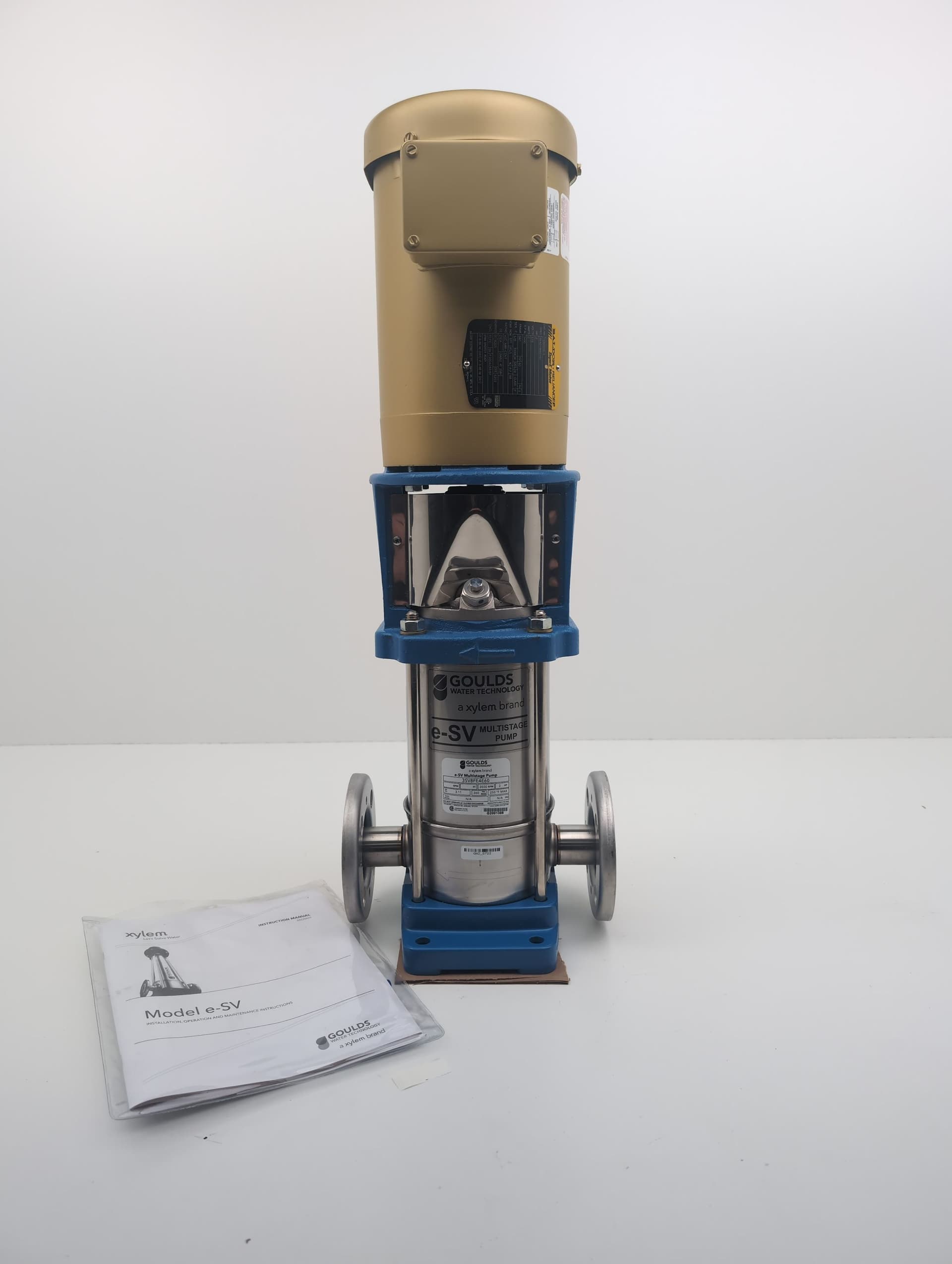 Goulds 3SV8FE4E60 Vertical 8 Stage Pump, 304 SS, 16GPM, 2 Hp