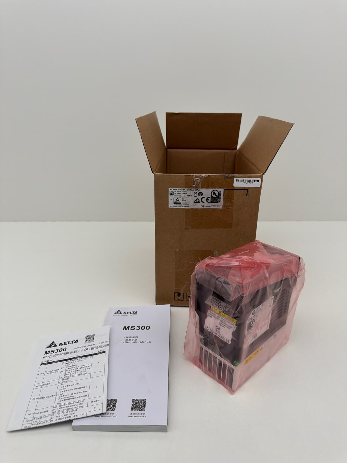 Delta Electronics VFD2A7MS43ANSAA Variable Frequency Drive 3PH 460V 0.75KW/1HP