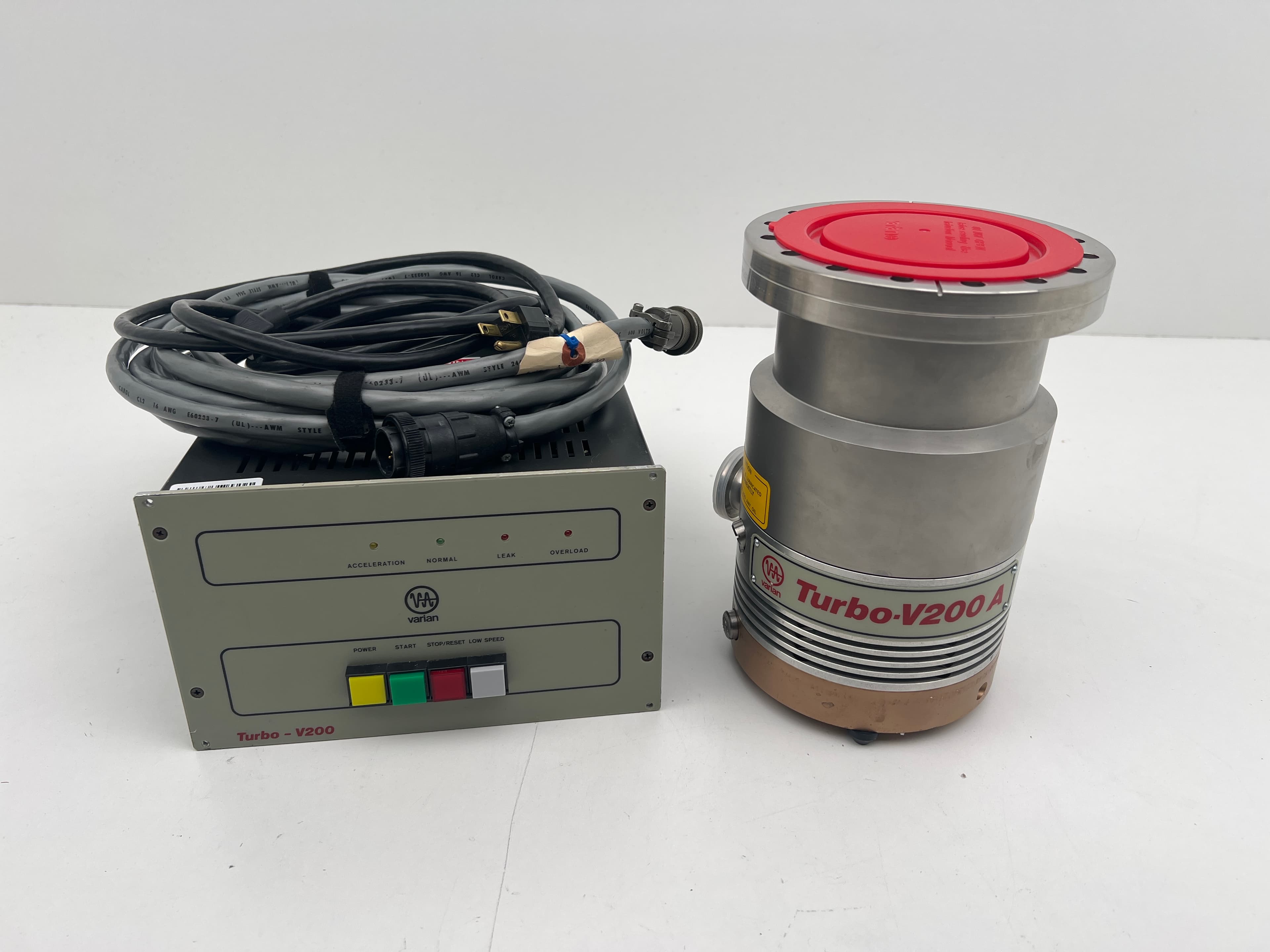 Varian V-200A Turbomolecular Vacuum Pump with V200 Controller & Cable- Working