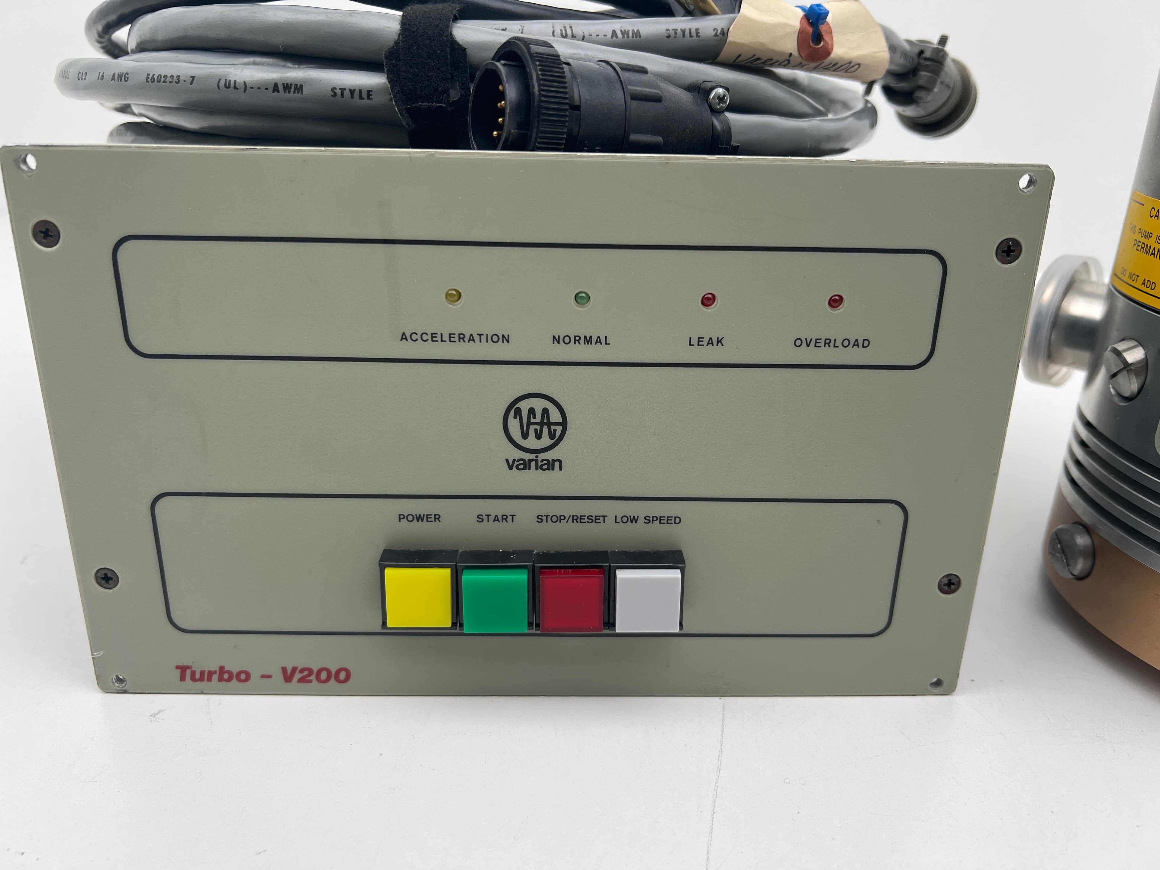 Varian V-200A Turbomolecular Vacuum Pump with V200 Controller & Cable- Working