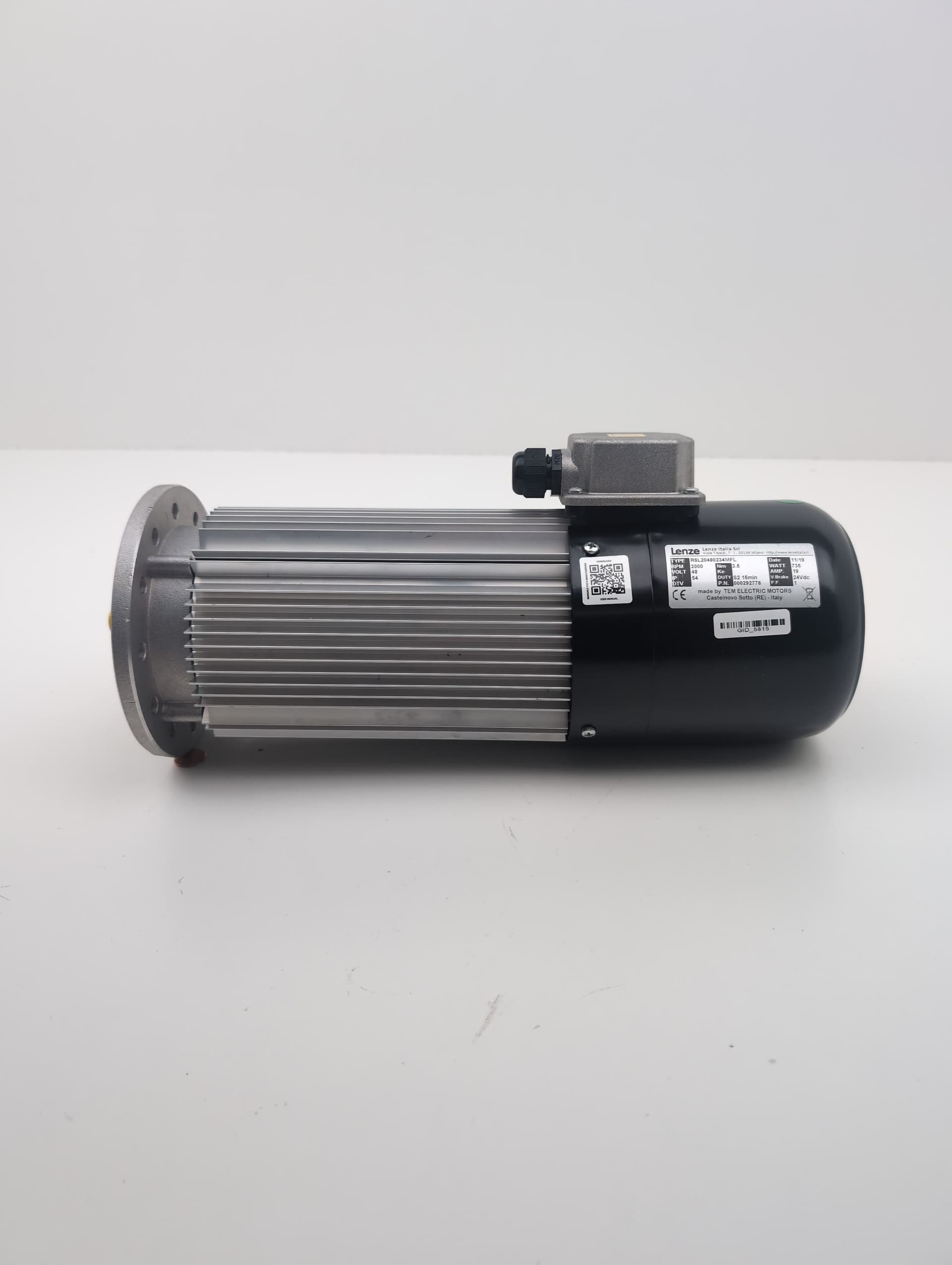 Lenze R6L20480234MFL DC motor w/Brake, 48VDC, 735Watt