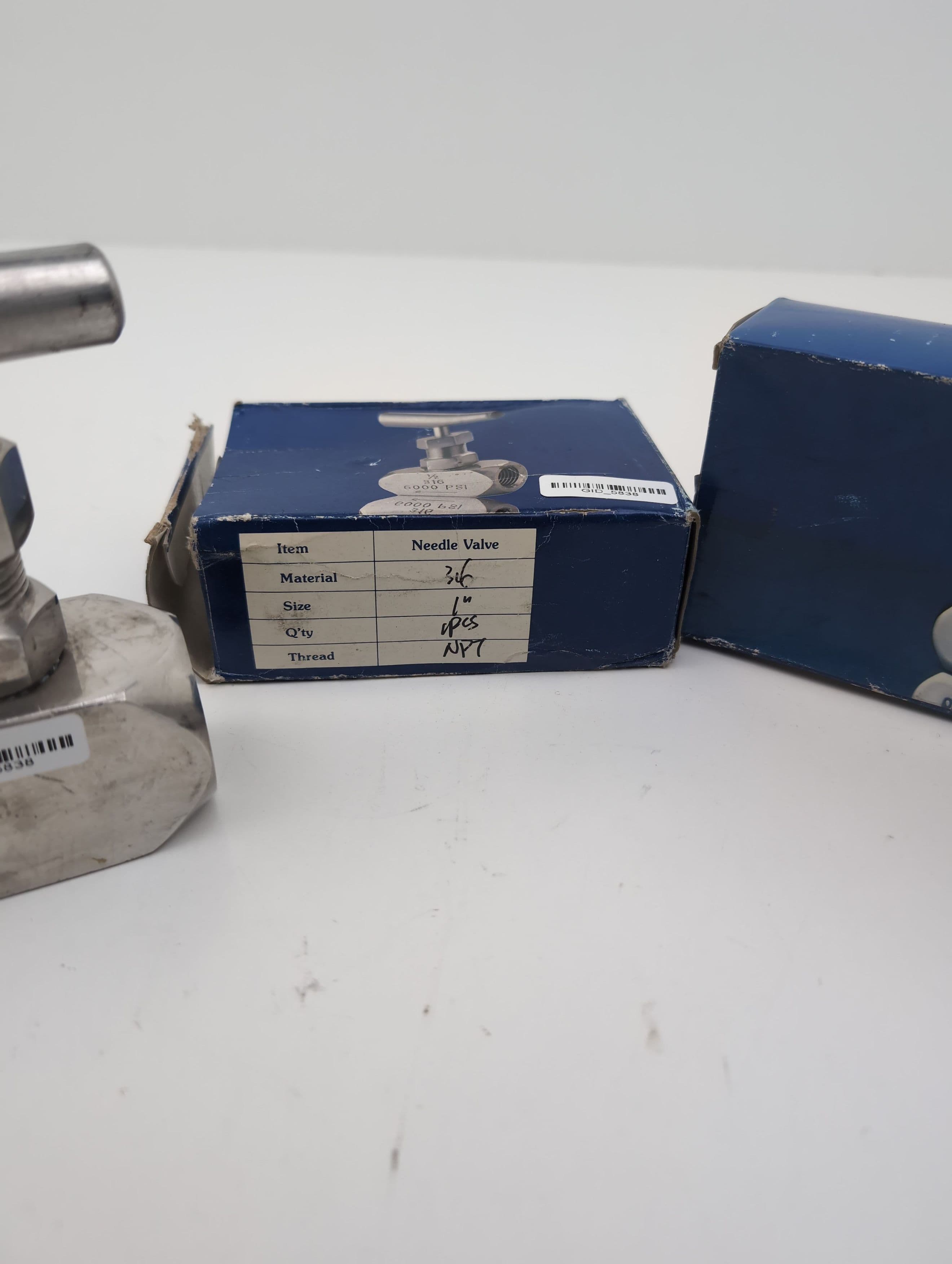 1" FNPT Needle Valve 316SS, 6000PSI