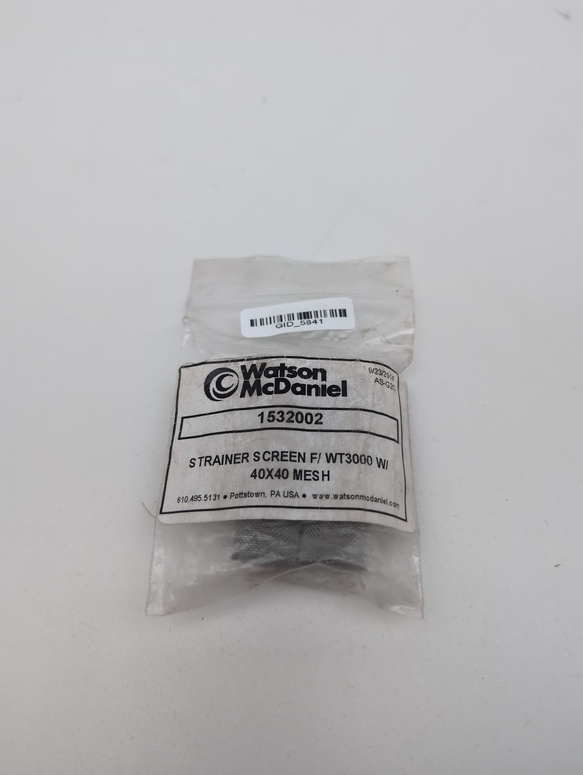 Watso McDaniel 1532002 Strainer screen, for TD600S/SB, 40X40 Mesh