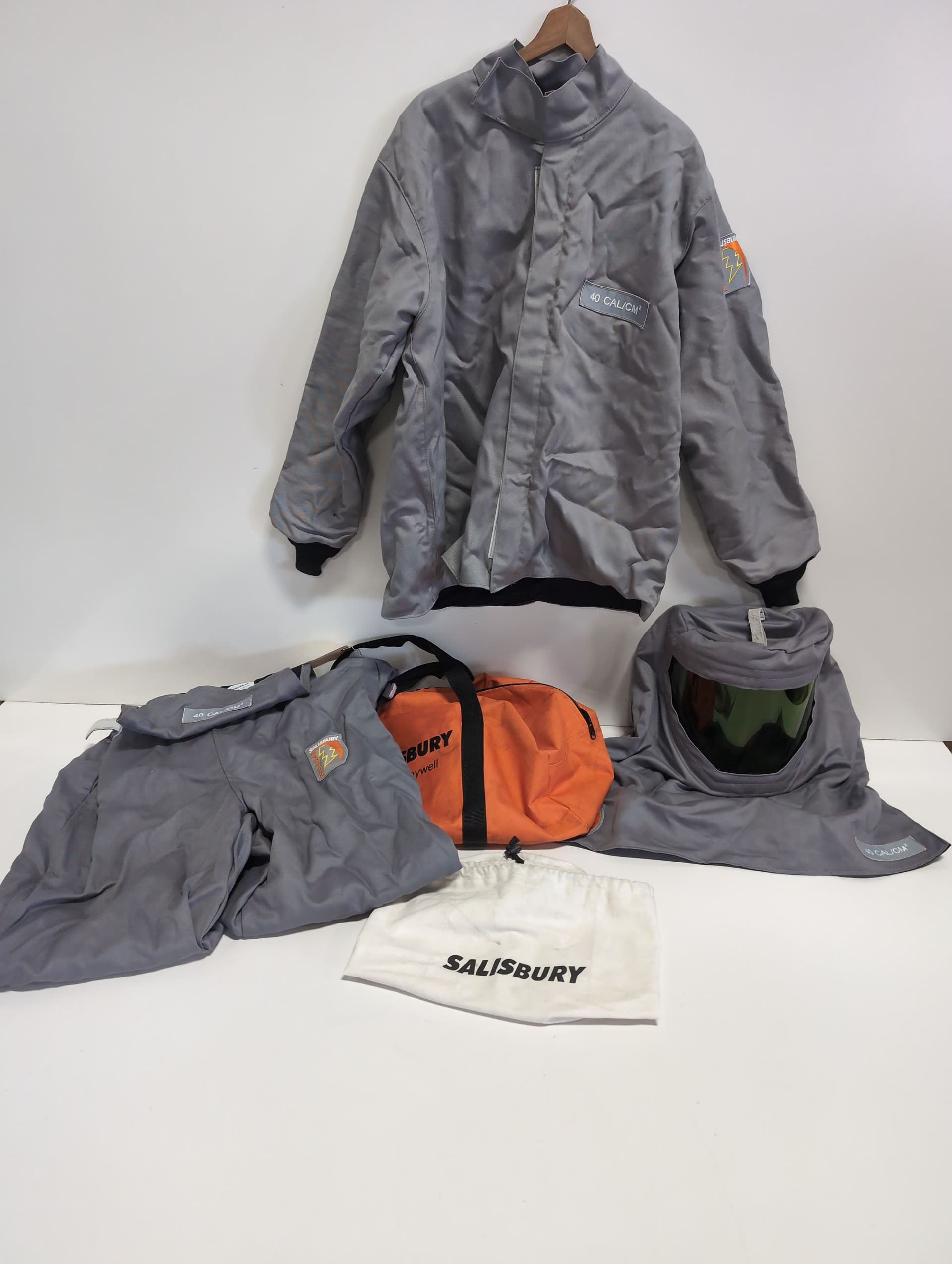 Salisbury (Honeywell) 40 CAL/CM2 Arc Flash Kit, XL, Hood ,Coat, Overalls, & Bag