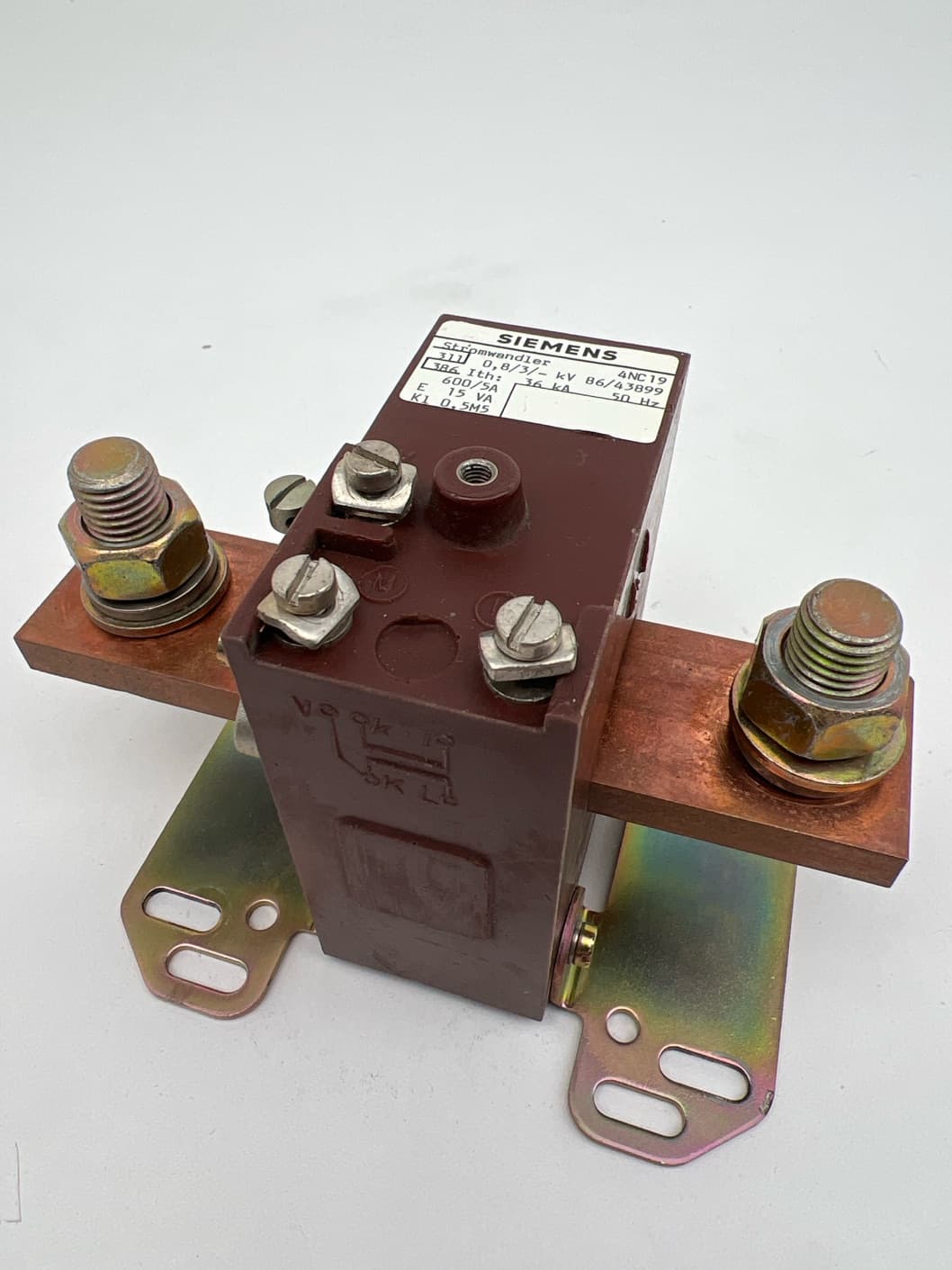 Siemens Stromwandler 4NC19 Current Transformer, Base and Bus Bar