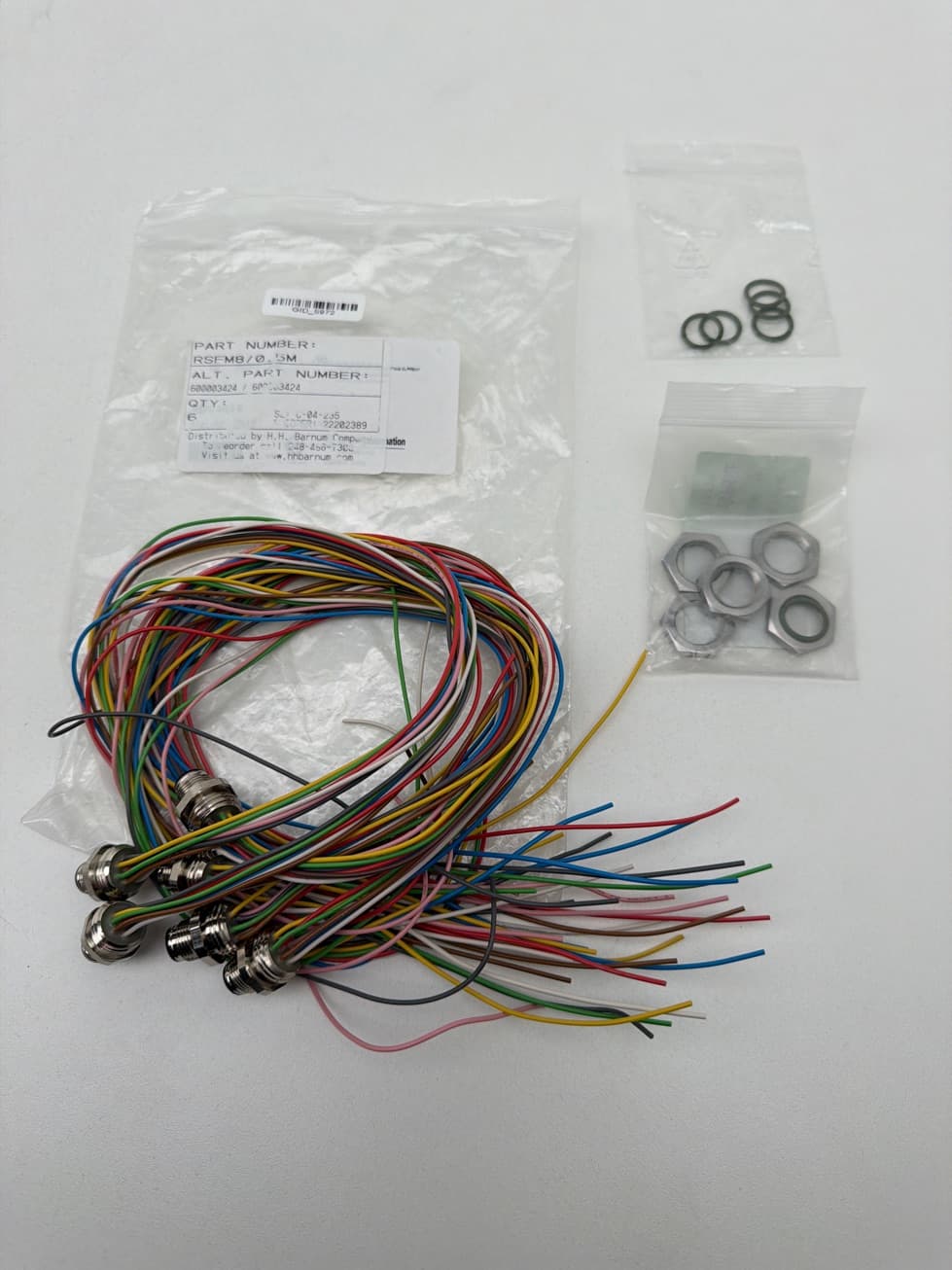 Lumberg Automation RSFM 8/0.5M M12 Receptacle, 8P, Male, 0.5 Meter, 60003424