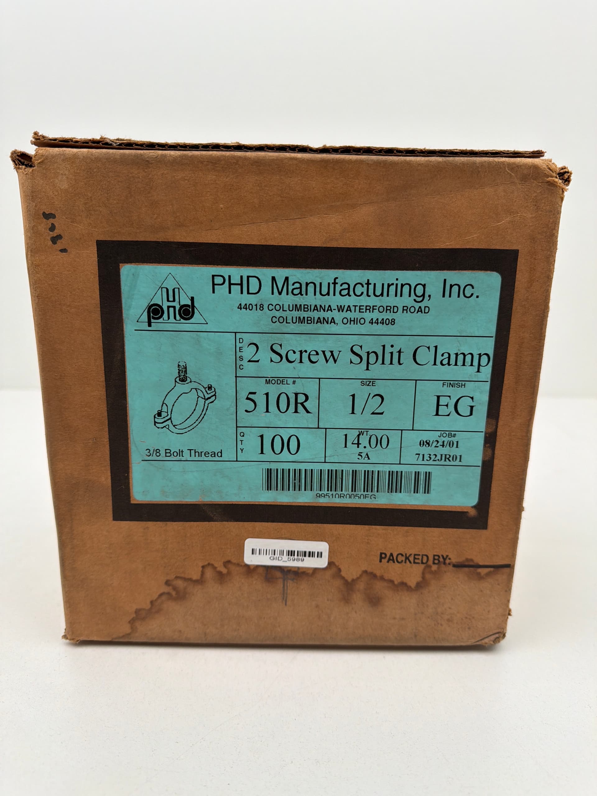 PHD 510R 2 Screw Split Ring Galvanized 1/2" Hanger Extension Clamps 3/8" Tread