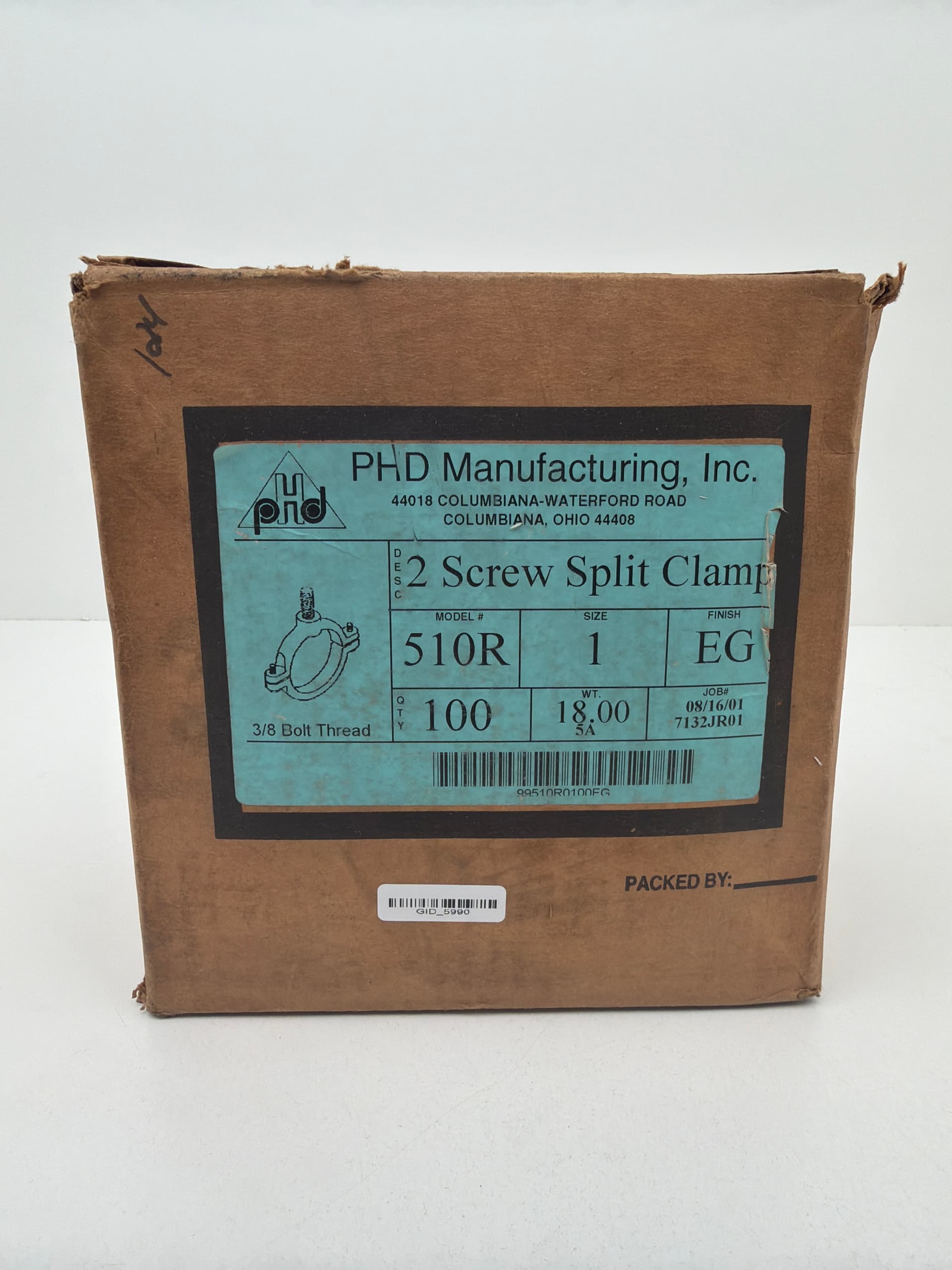 PHD 510R 2 Screw Split Ring Galvanized 1" Hanger Extension Clamps 3/8" Tread