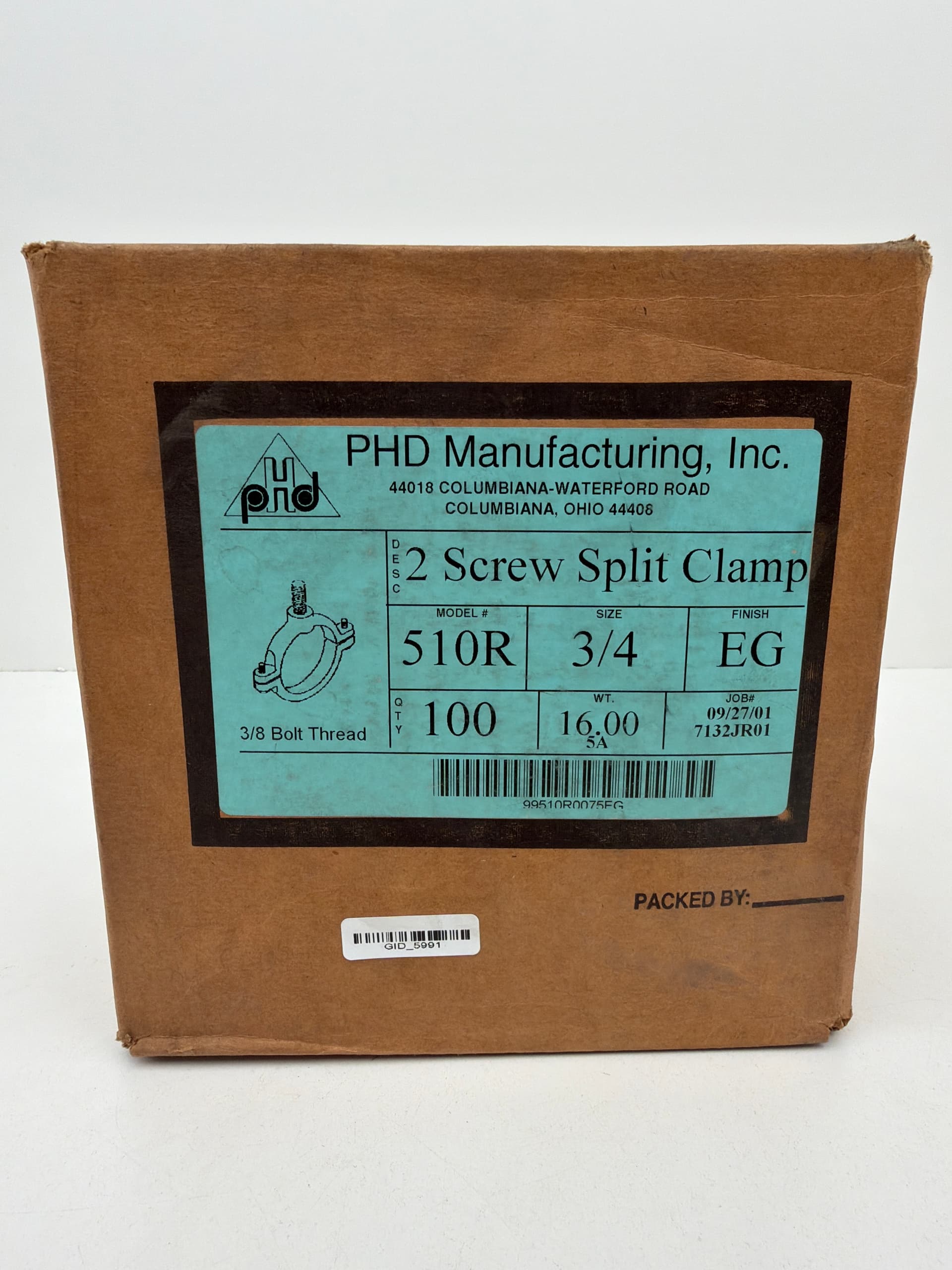 PHD 510R 2 Screw Split Ring Galvanized 3/4" Hanger Extension Clamps 3/8" Tread
