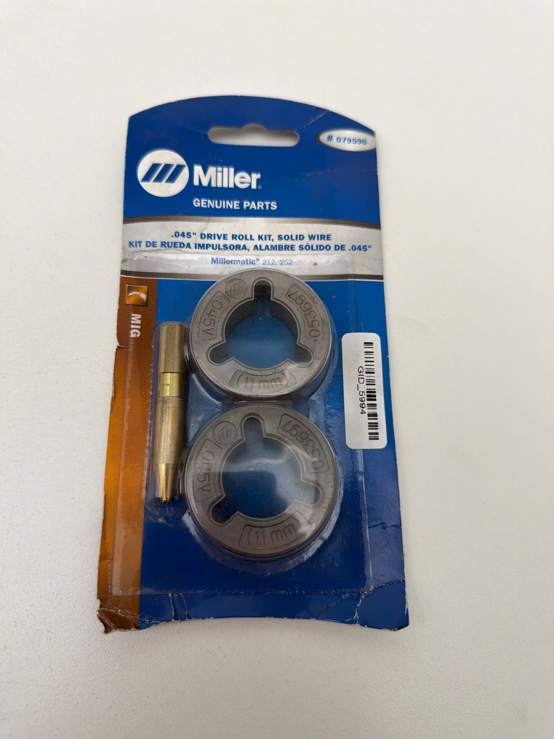 Miller # 079596 Mig .045 V-Groove Drive Roll Kit, Solid Wire