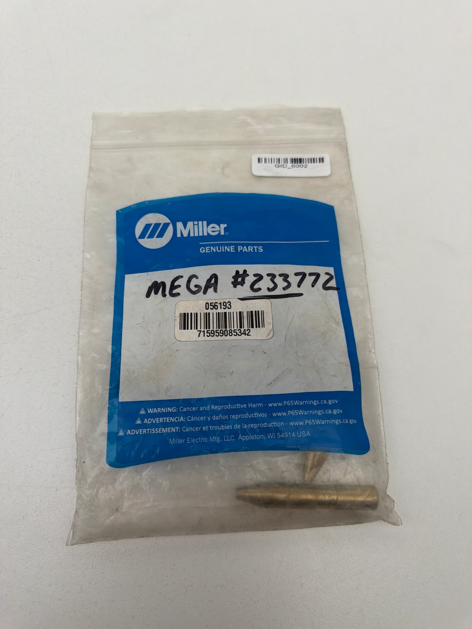 Miller 056193 Guide Wire Inlet .045