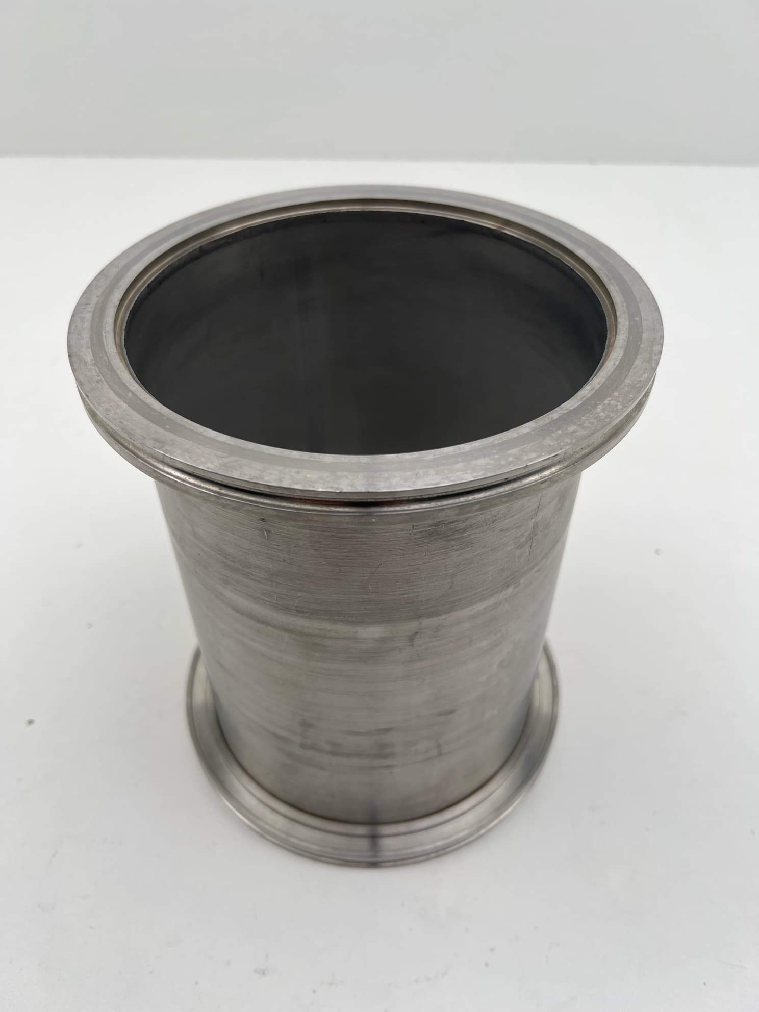 ISO160-K 7.09" OD Full Nipple, Clamp Style 304 SS, 8.375" Long