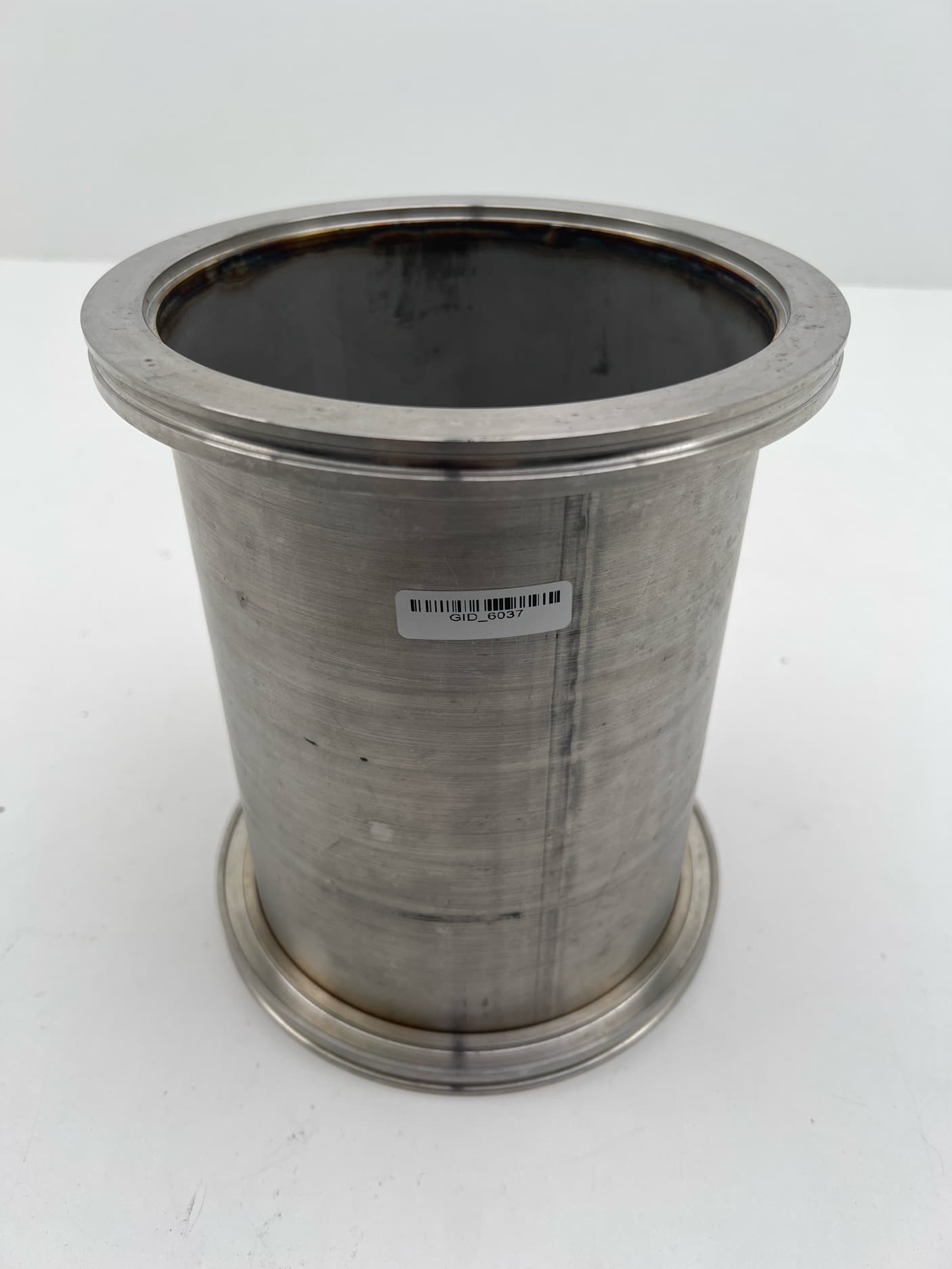 ISO160-K 7.09" OD Full Nipple, Clamp Style 304 SS, 8.375" Long