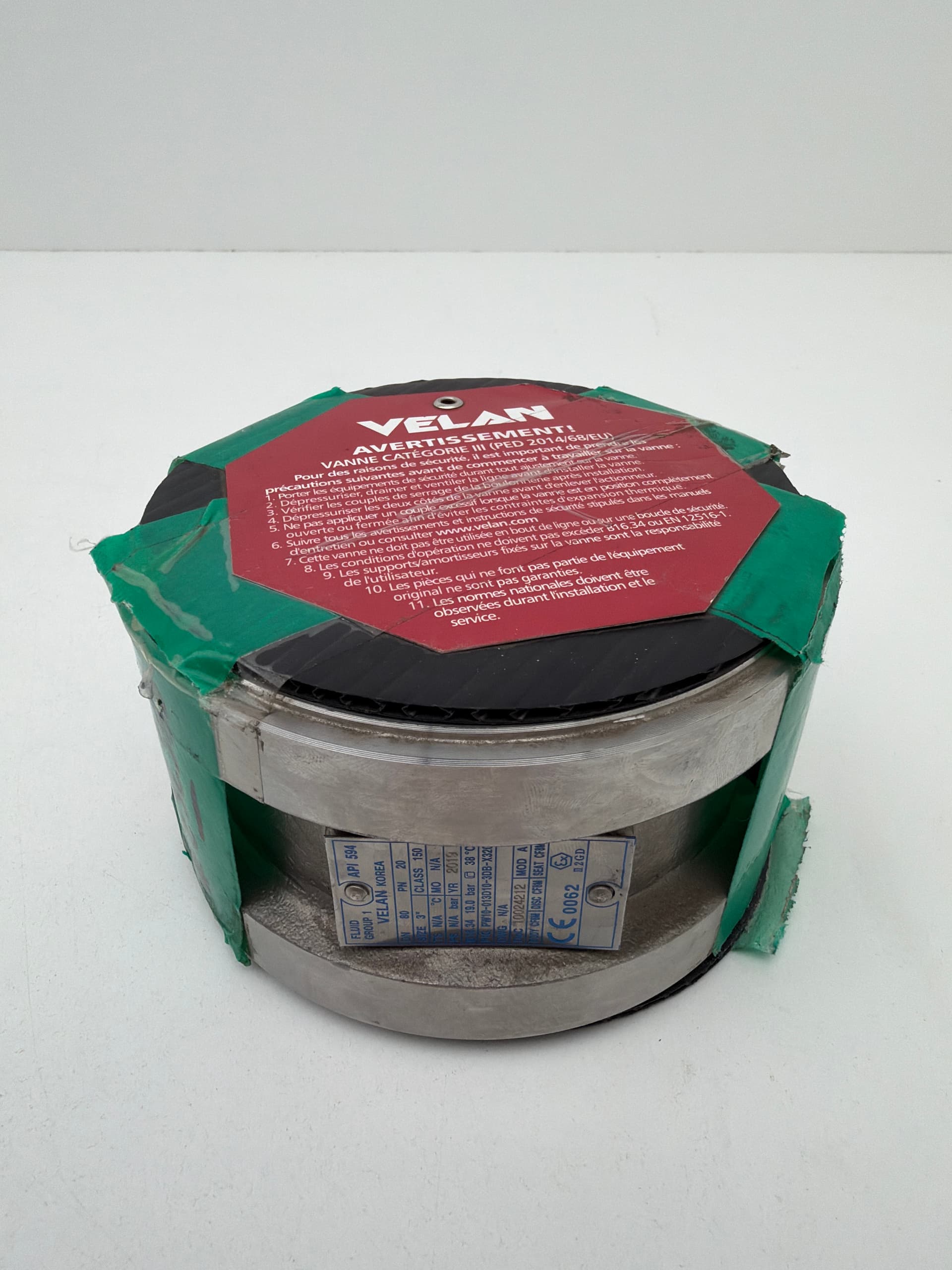 Velan PW10-013D10-3DB-X320 PN 20 Dual-Plate Wafer Check Valve API 594 DN80 3"
