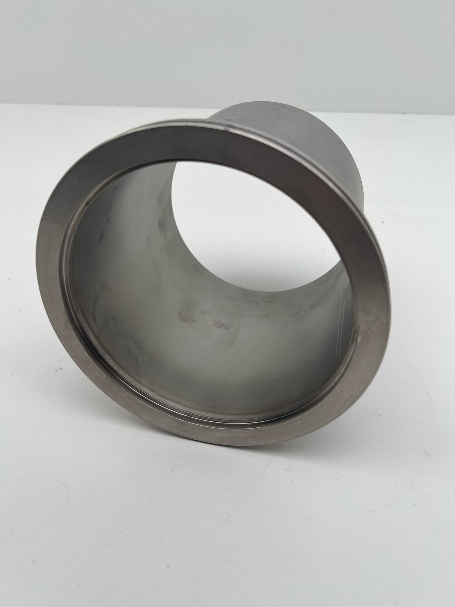 Half Nipple Vacuum Fitting ISO 160, 7.09" OD, 6" Tube OD 304 SS, 6-3/8" Long