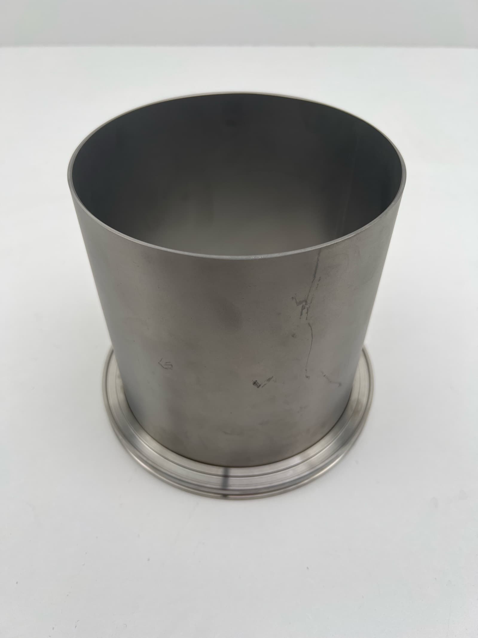 Half Nipple Vacuum Fitting ISO 160, 7.09" OD, 6" Tube OD 304 SS, 6-3/8" Long
