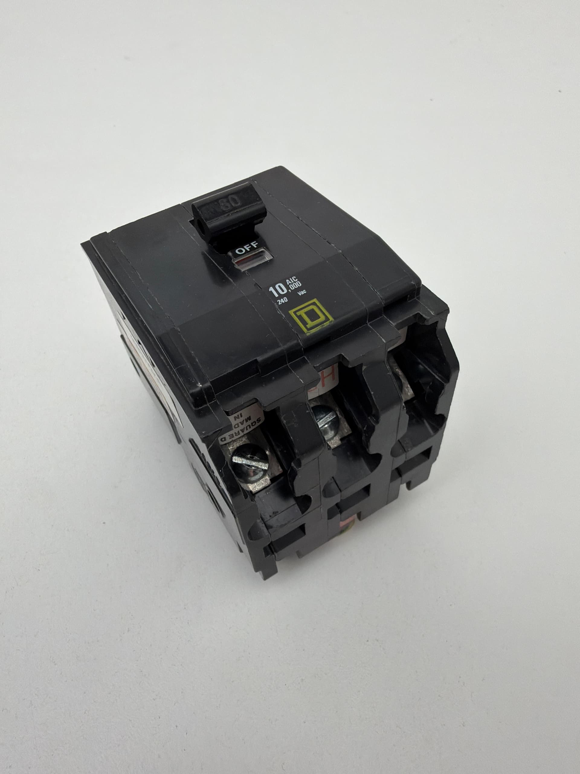 Square D QOB3605238 Circuit Breaker, 60A, 3 Pole, 120/240VAC, 10kA, Bolt-on