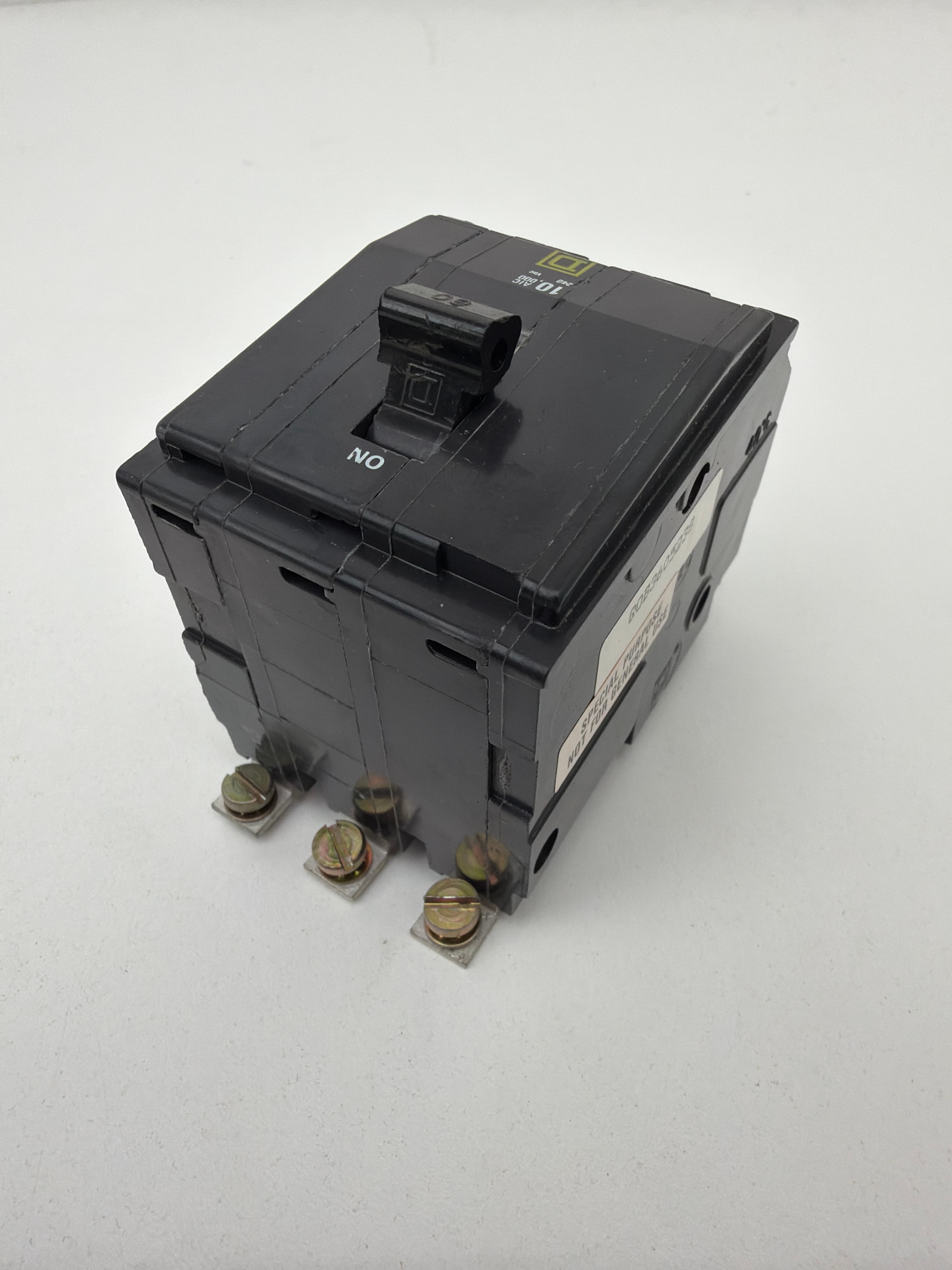 Square D QOB3605238 Circuit Breaker, 60A, 3 Pole, 120/240VAC, 10kA, Bolt-on