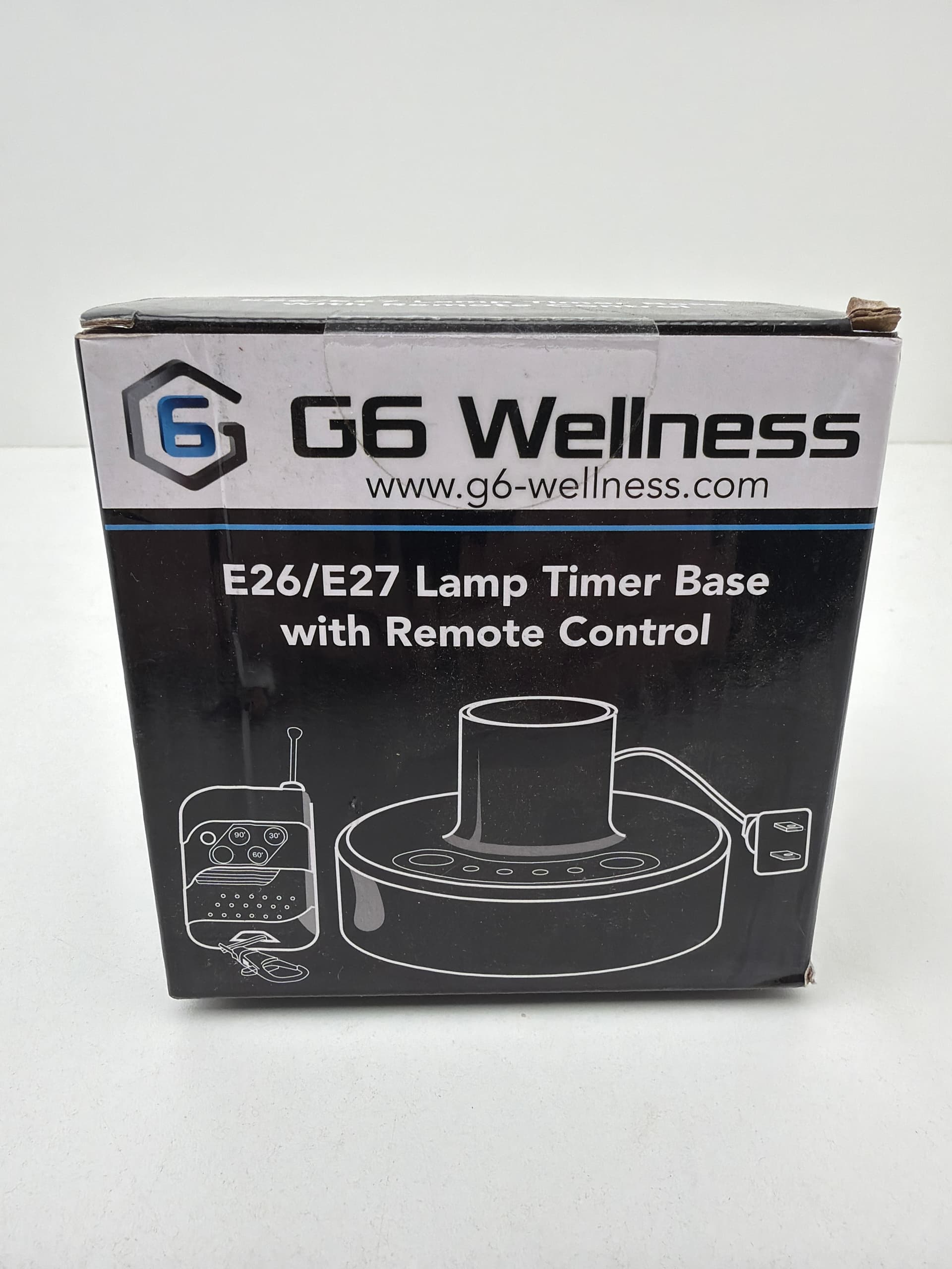 G6 Wellness E26/E27 Lamp Timer Base with Remote Control, 110V