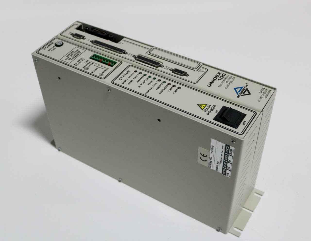 Aerotech U100M-A-160-F.8/IE488 UNIDEX 100 Positioning Drive, Model