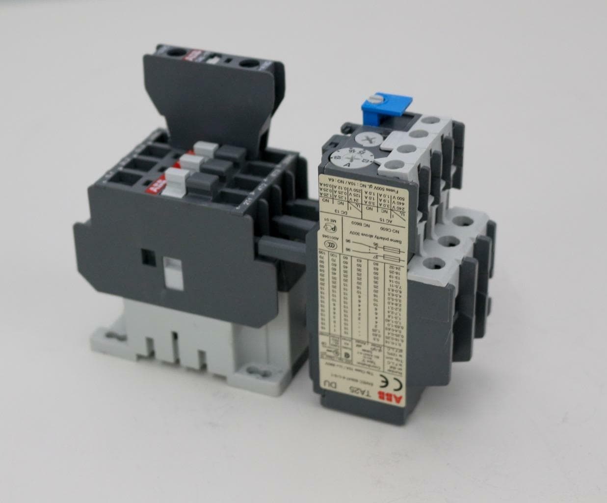 ABB A9-30-01 Contactor with TA25DU Overload Relay and CA5-10 Auxiliary Contact