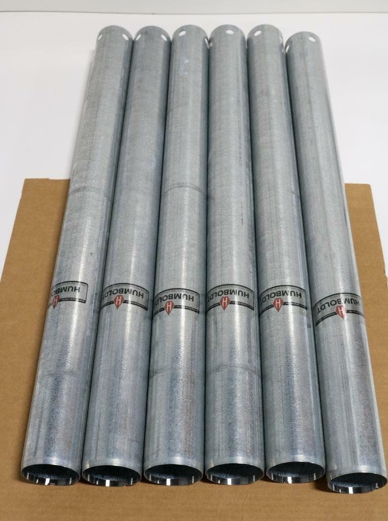 Humbolt H-4210.36 Lot of 6 Shelby Tube, 3" dia x 36' long, Galvanized