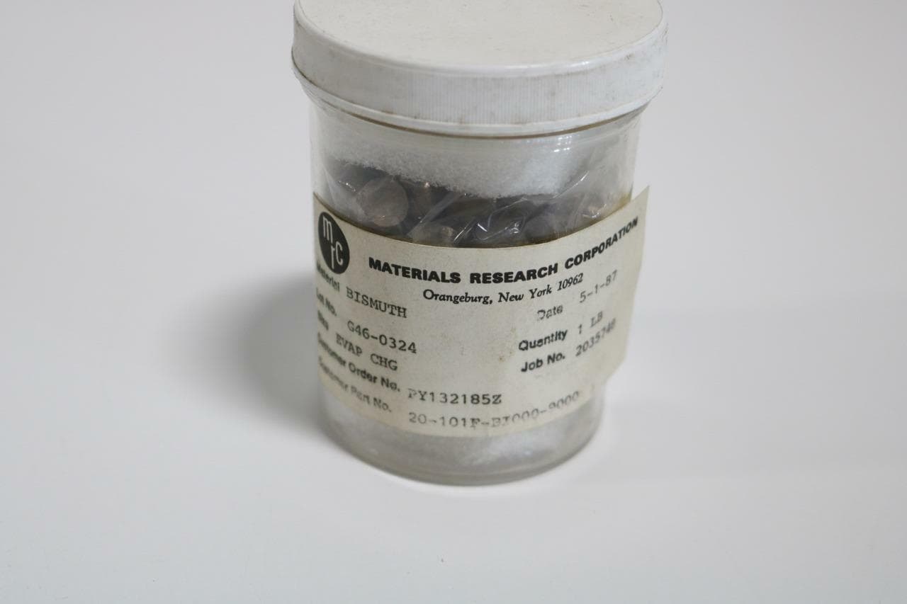 Materials Research Corporation Bismuth pellets/Charge 3/8"D x 3/8"L - 1 lb
