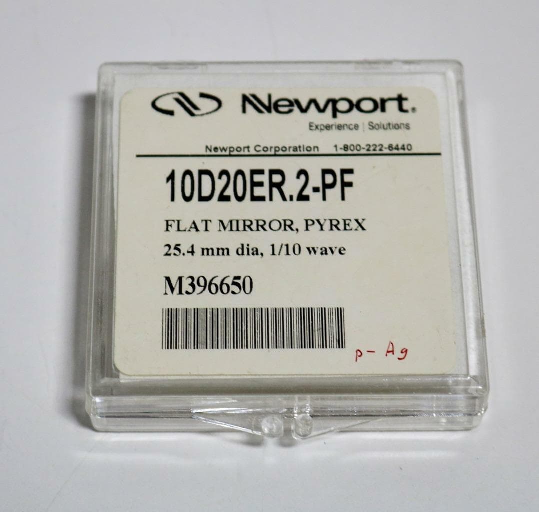 Newport 10D20ER.2-PF Flat Mirror, Pyrex, 25.4mm dia, 1/10 wave
