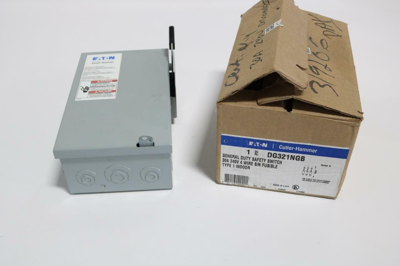 Eaton Cutler Hammer DG321NGB General Duty Fusible 30A 240V 4 Wire Safety Switch