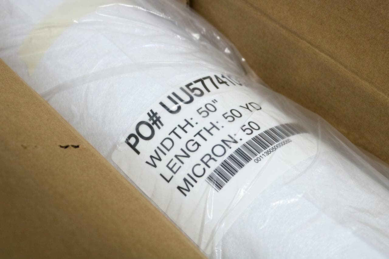 McMaster Carr 92255T48 Ulta-Thin Oil Resistant Polyester Filter Fabric, 0.01" Th