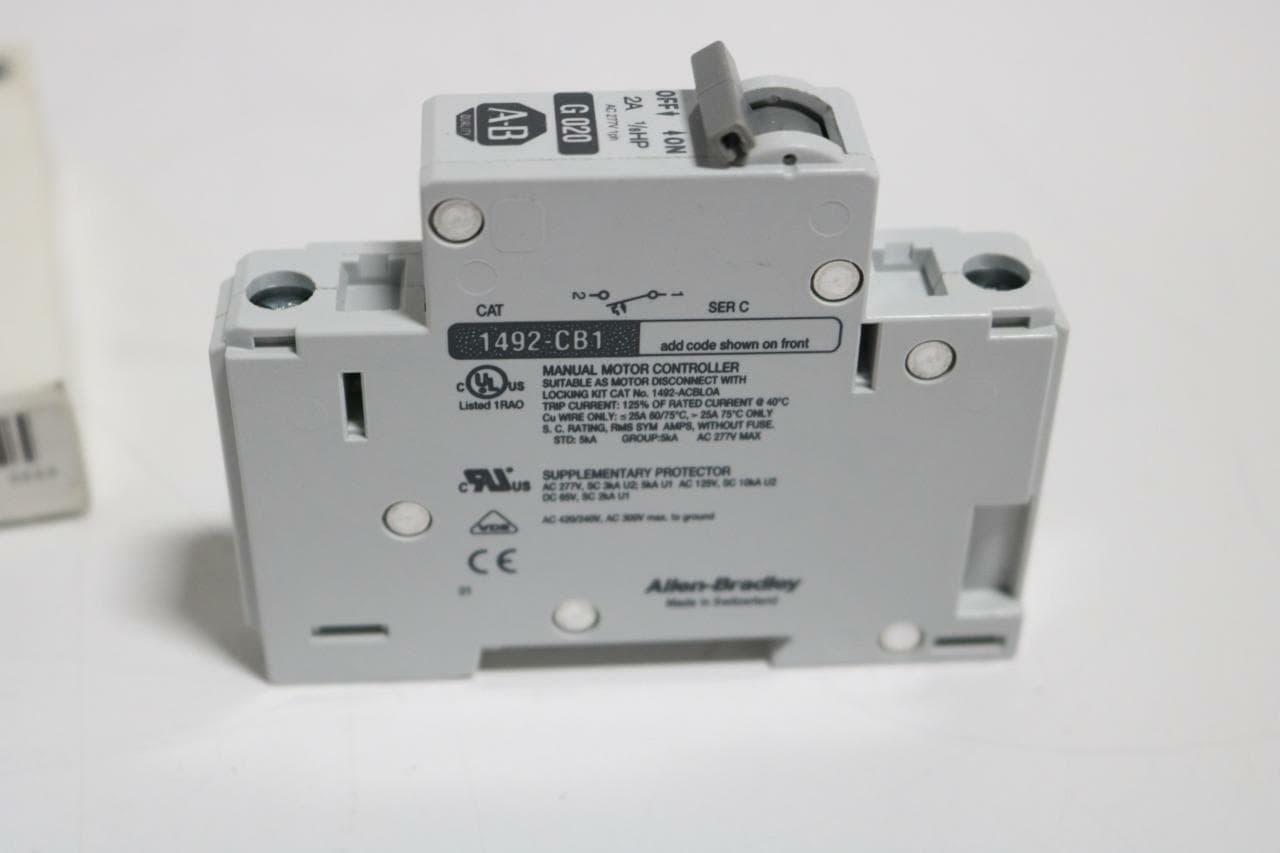 Allen-Bradley 1492-CB1G020 SER C Circuit Breaker, 2A, 1/8HP, 1P, 277V