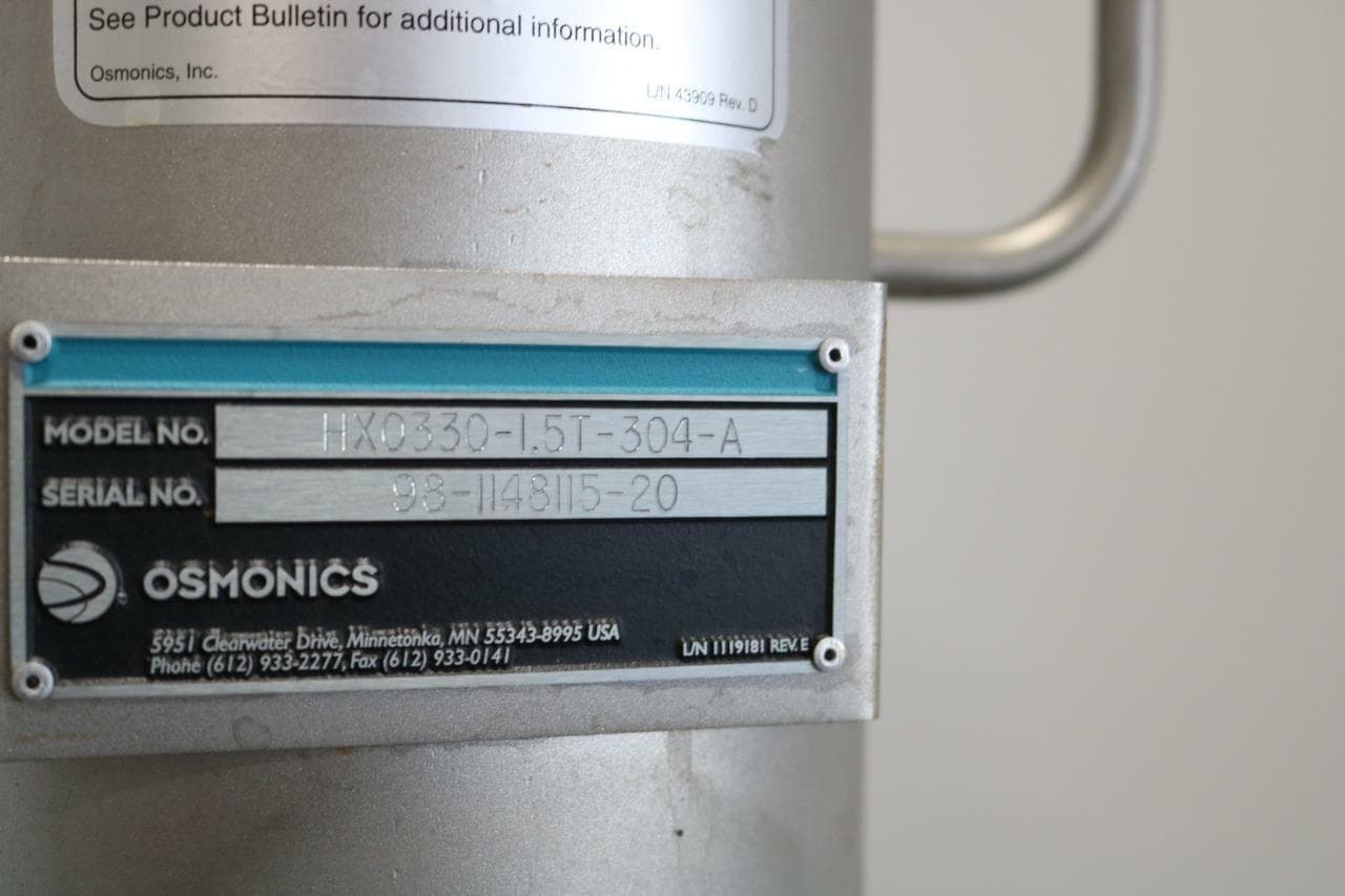 Osmonics HX0330-1.5T-304-A - 3 Round Cartridge Filter Housing