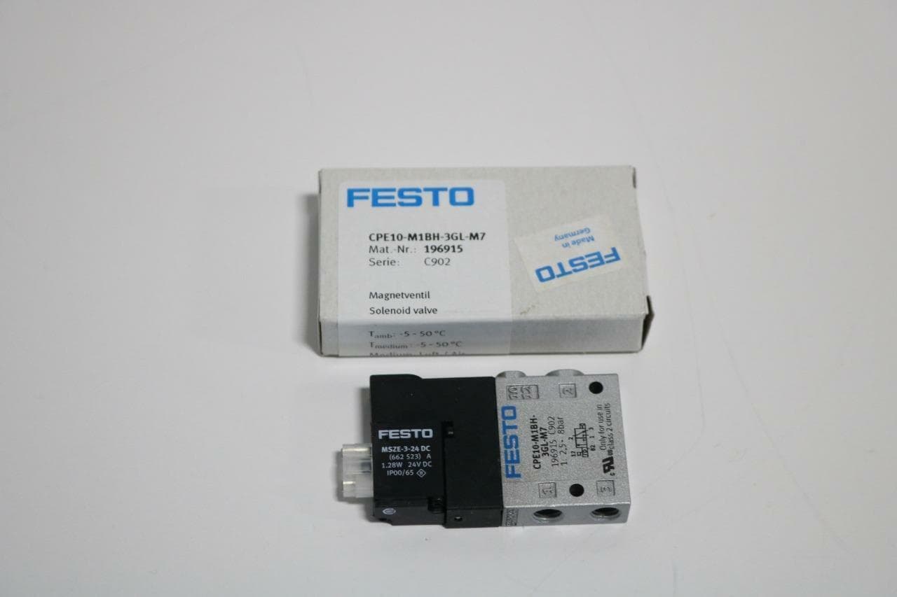 Festo CPE10M1BH3GLM7 CPE10-M1BH-3GL-M7 Solenoid Valve 196915