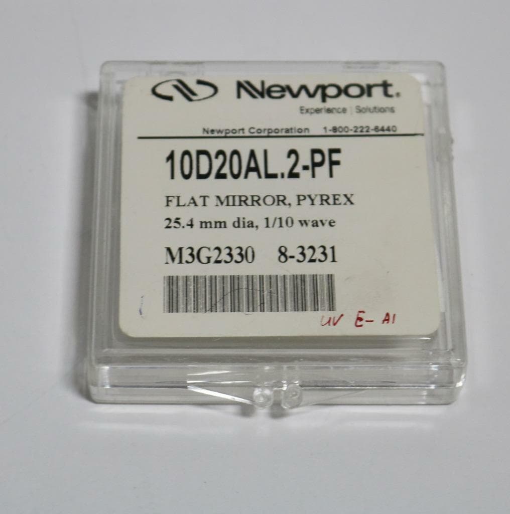 Newport 10D20AL.2-PF Flat Mirror, Pyrex, 25.4mm dia, 1/10 wave