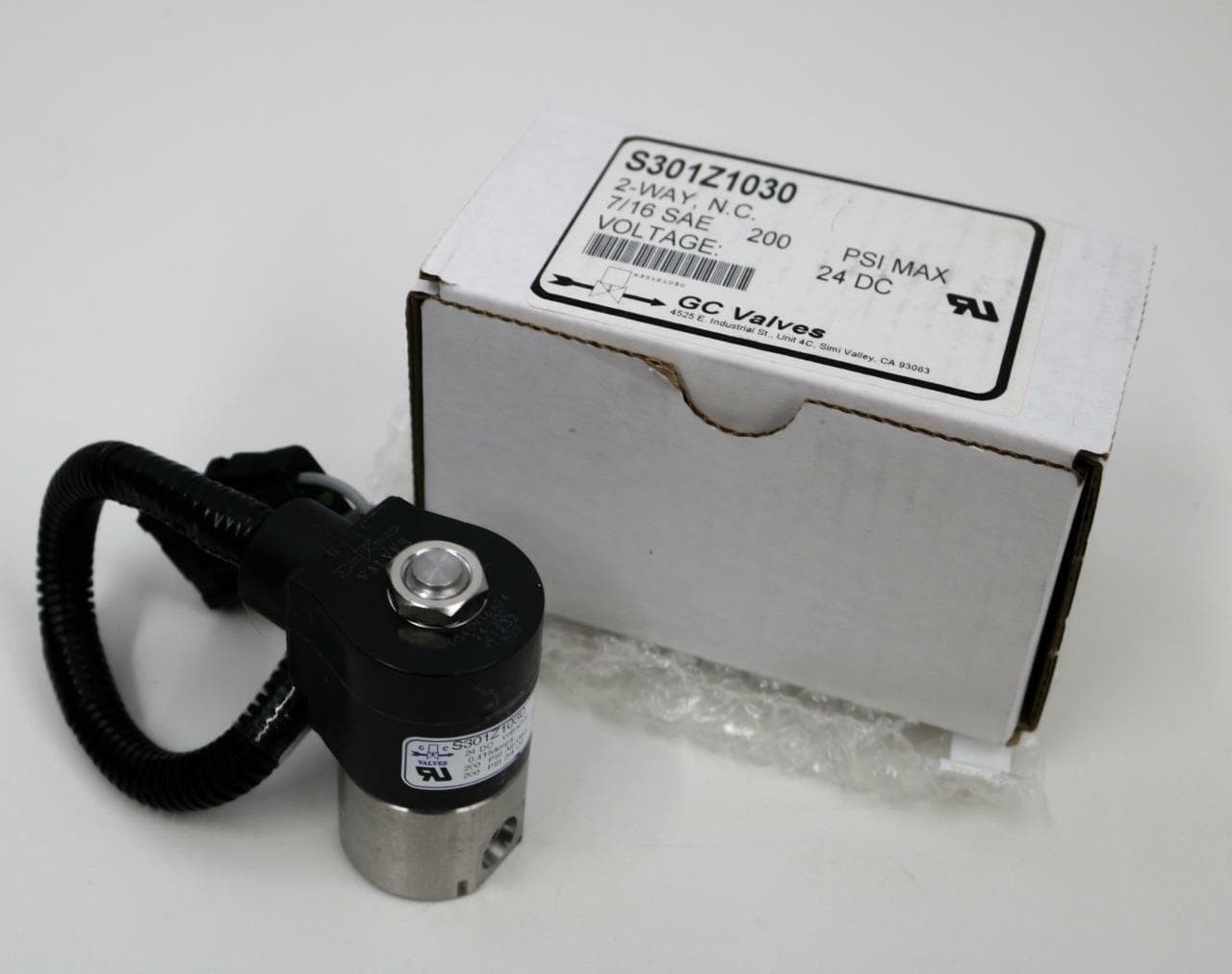 GC Valves S301Z1030 2-Way,N.C. 7/16 S.A.E. 200PSI, 24VDC