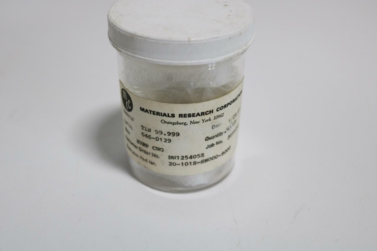 Materials Research Corporation Tin 99.999% Pure Evaporation Material Pellets