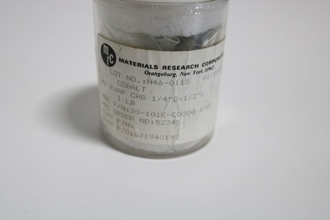 Materials Research Corp Cobalt MZ Evaporation Pellets 1/4"D x 1/2"L 1 lb