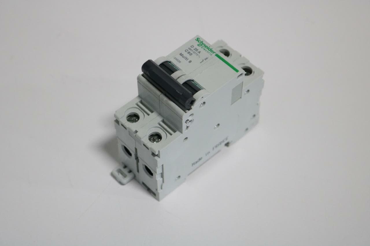 Schneider Electric Multi 9 C 60 D25 A 2 pole DIN Mount Circuit Breaker