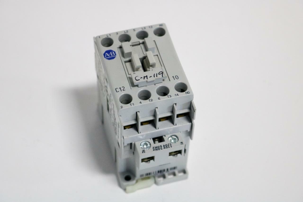 Allen-Bradley 100-C1210 100-C12*10 Ser A Contactor w/120VAC, DIN Rail Mount