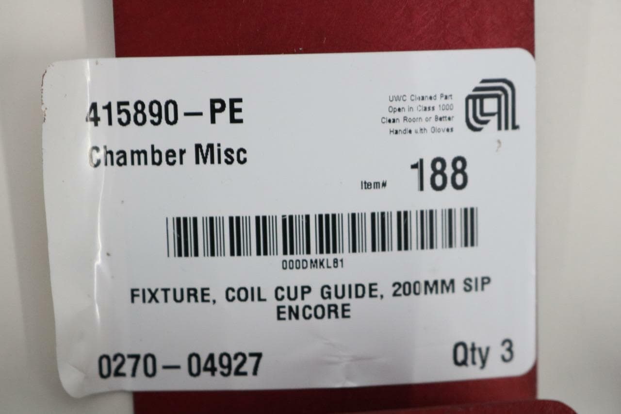AMAT Applied Materials 0270-04927 Lot of 3 Fixture, Coil Cup Guide, 200MM SIP En