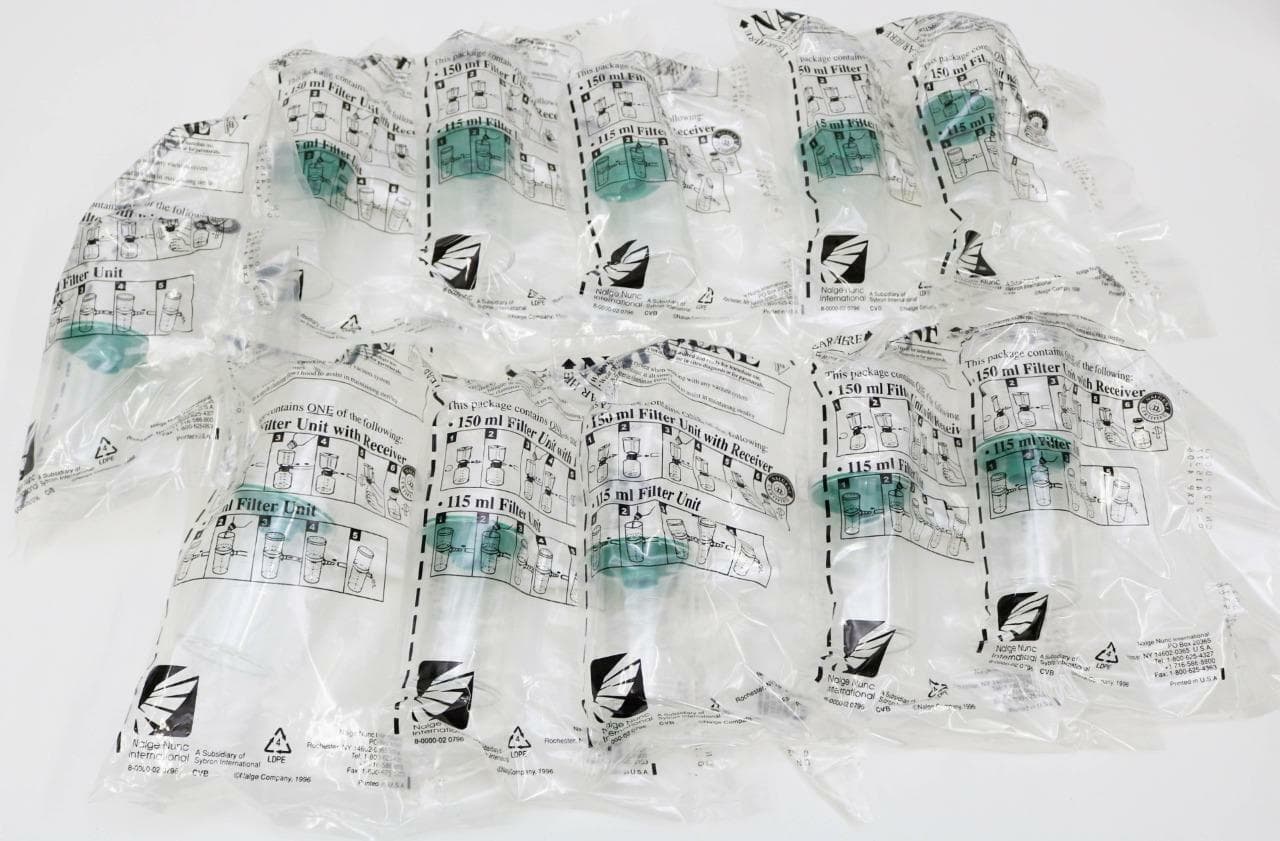 Nalgene 120-0020 Lot of 11 115ml Disposable Filter Unit